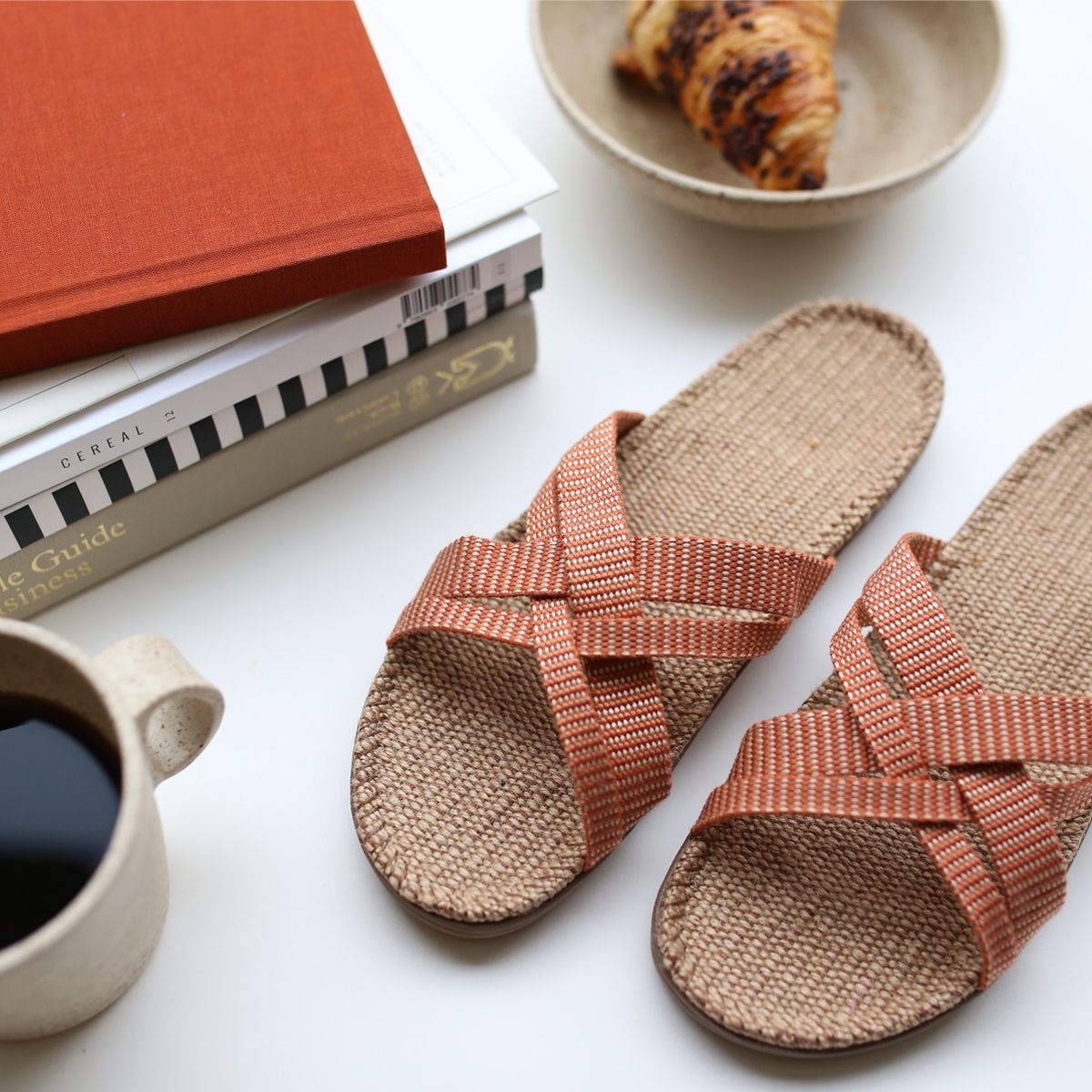 shangies sandal shangies damesandal orange stripe