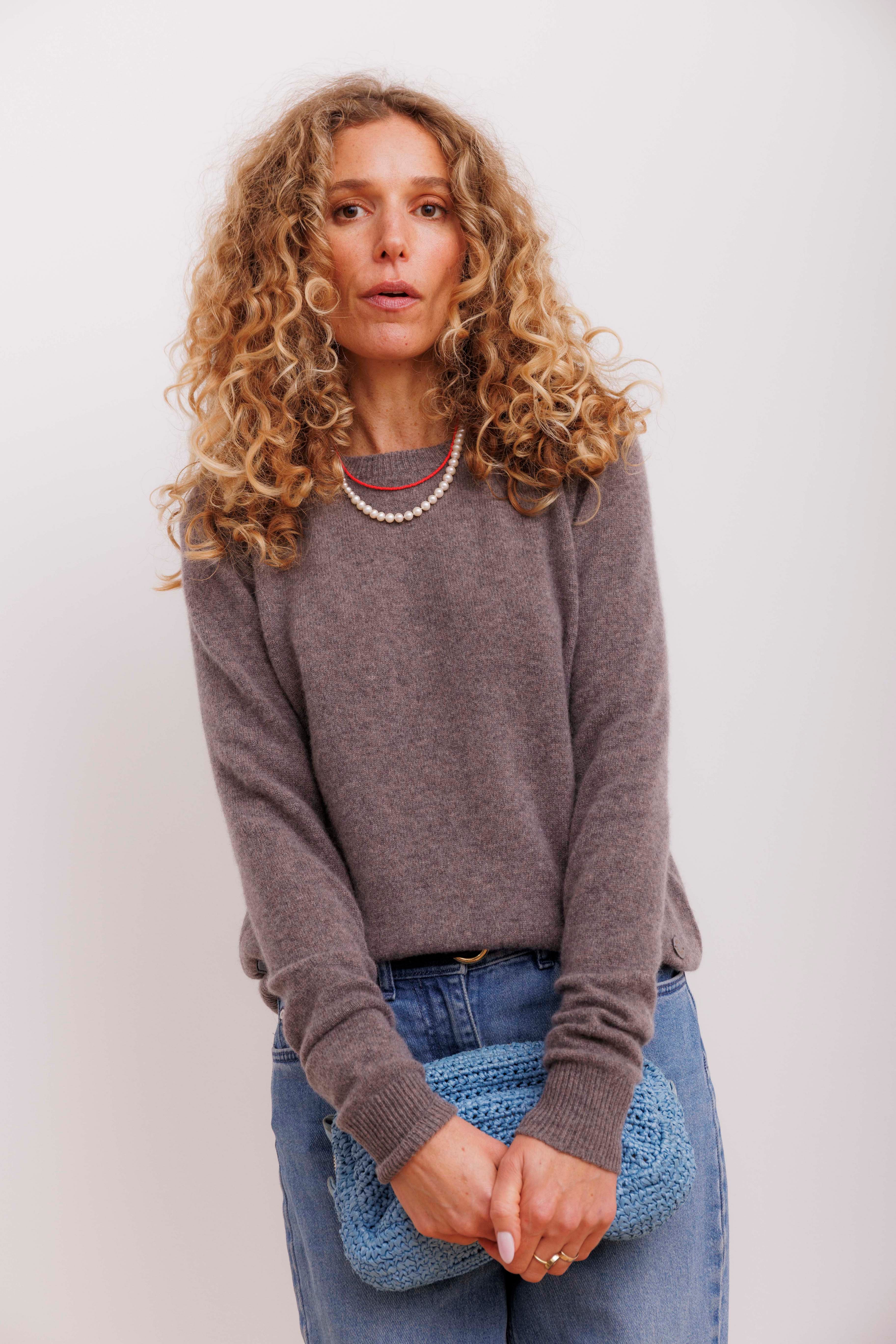 Beta Studios Abbie O-neck Basic cashmere Mole