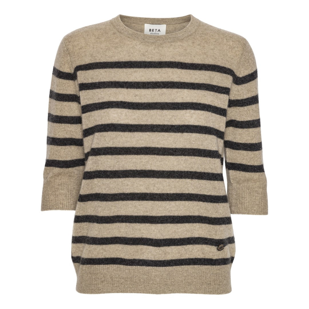 Beta Studios Bianca striped lady sleeve Oak brown/anthracite grey