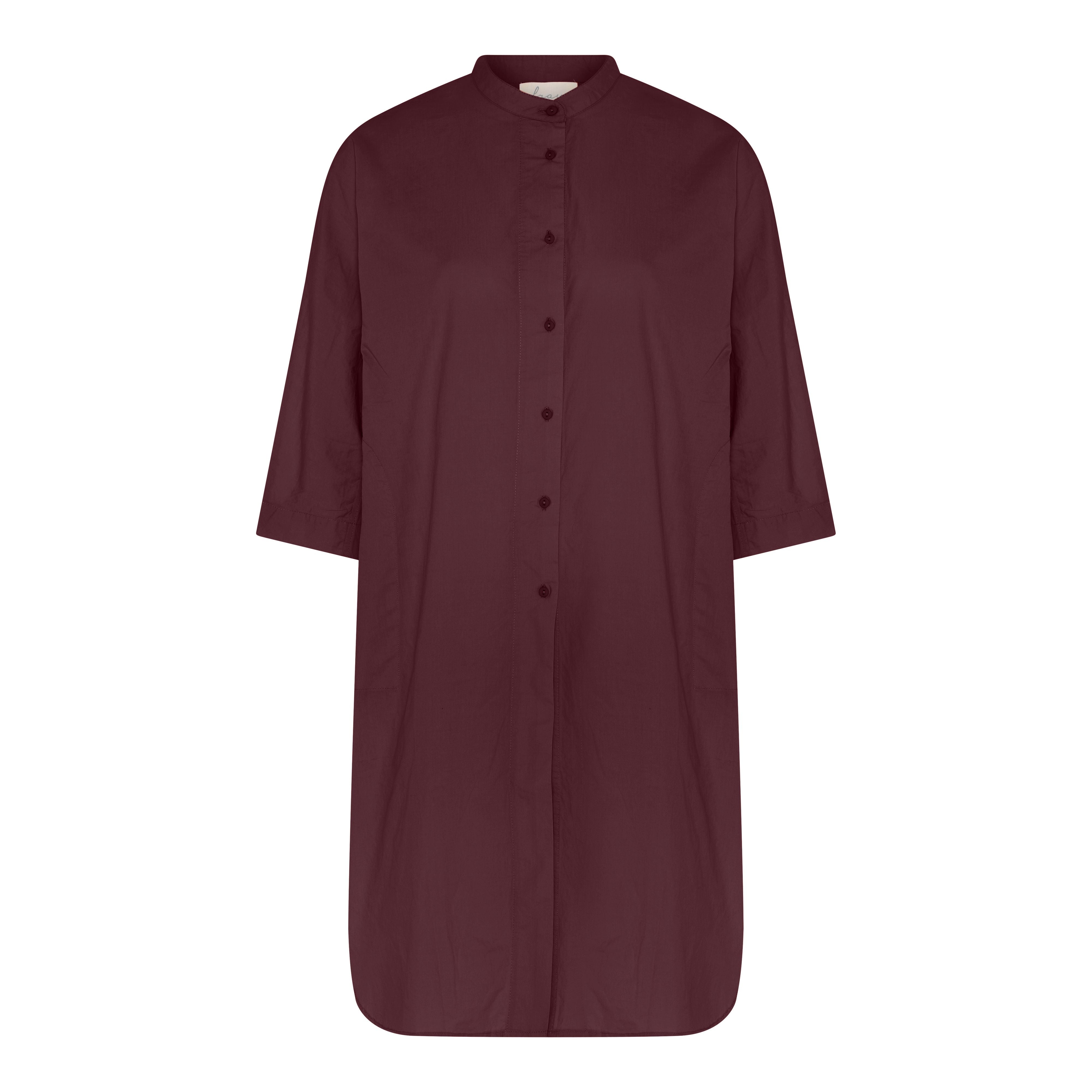 Frau Seoul 2/4 long shirt Red Mahogany