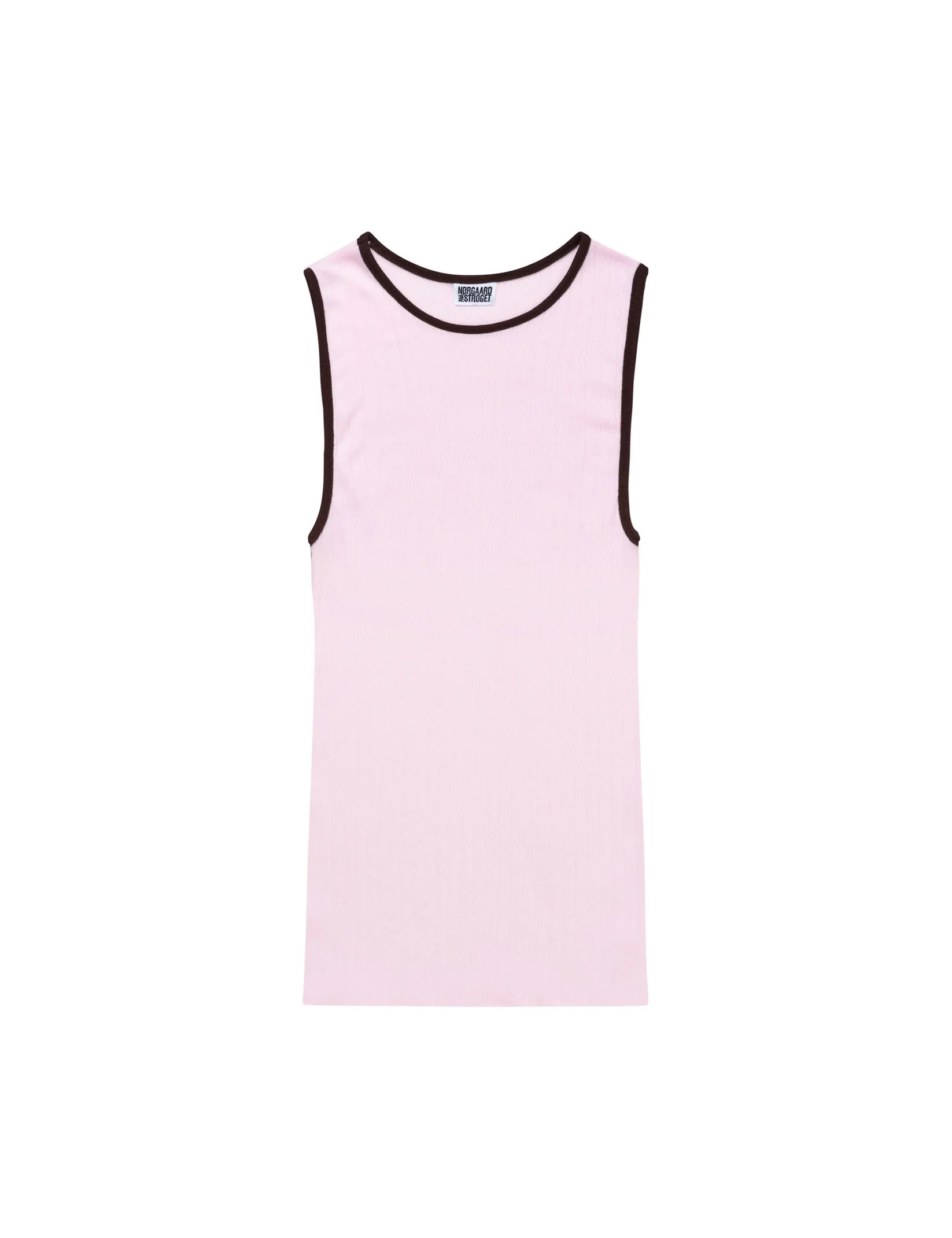 Nørgaard på Strøget tanktop kontrast rose/brun
