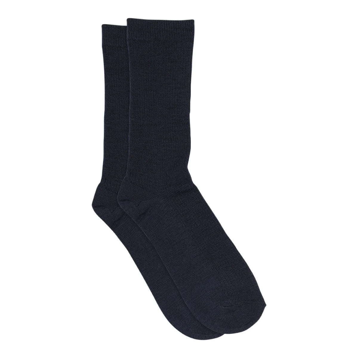 MP fine wool rib socks Navy