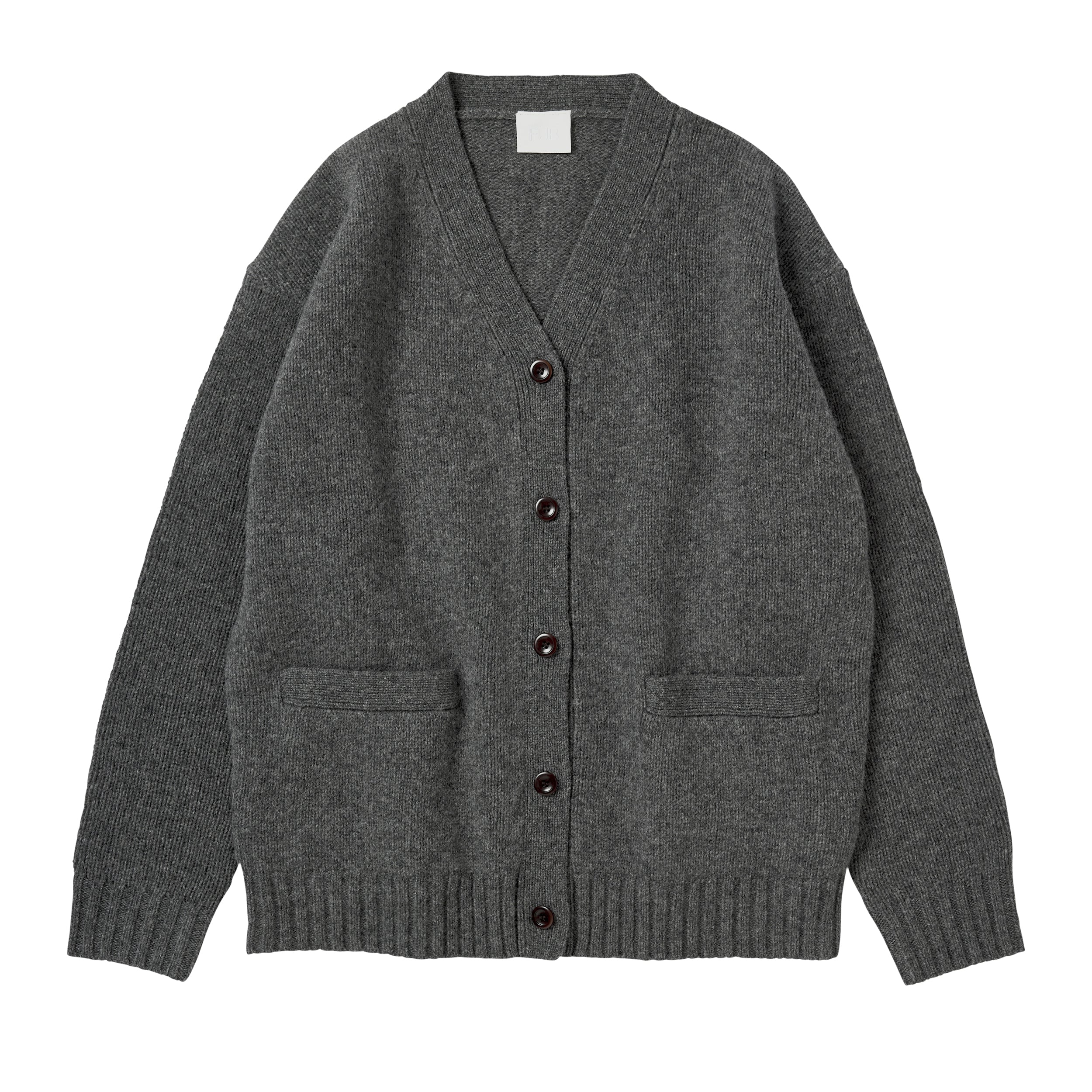 Fub Lambswool cardigan Grey melange