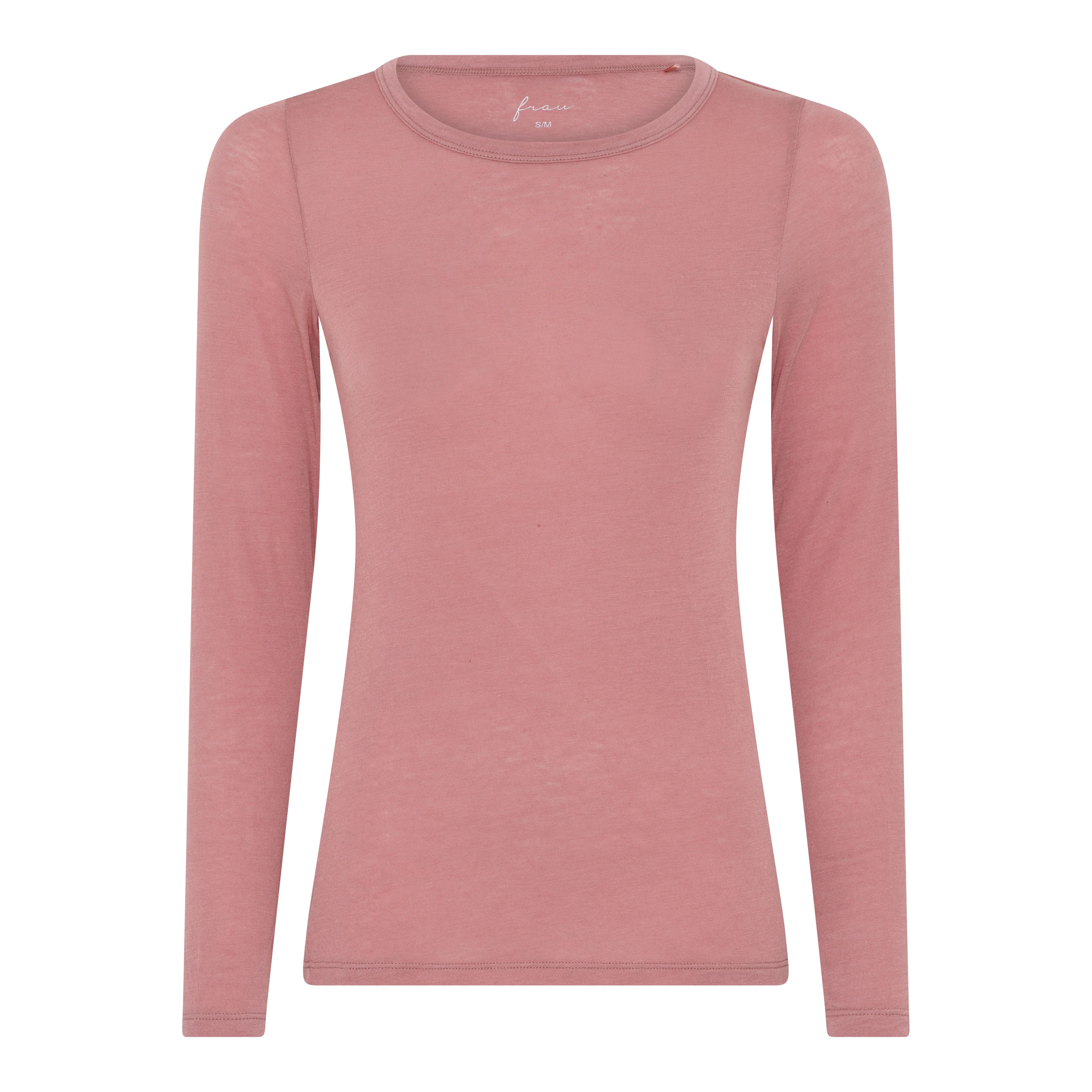 Frau Lucca cashmere ls O-neck top Ash rose