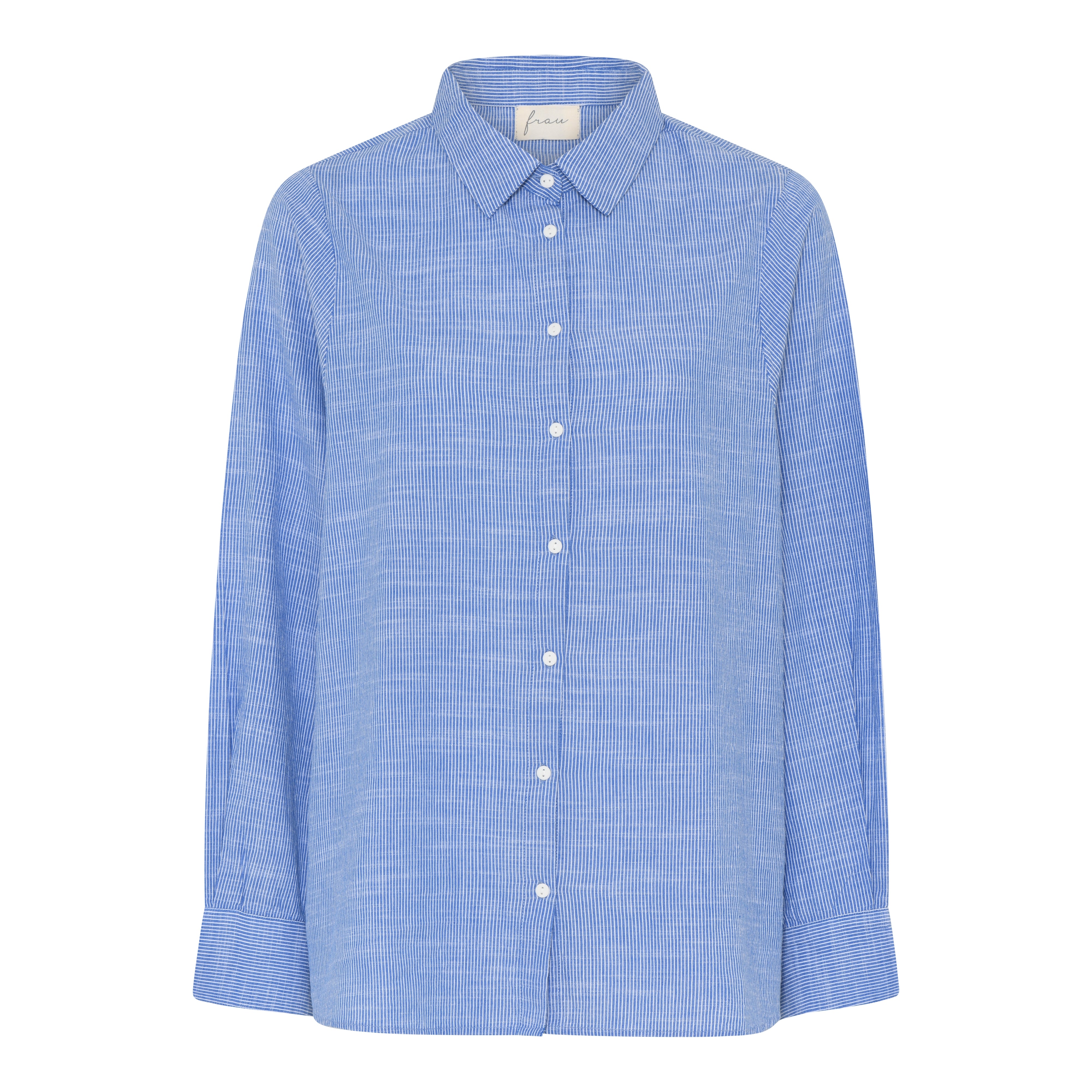 Frau Dhaka ls shirt Medium blue stripe