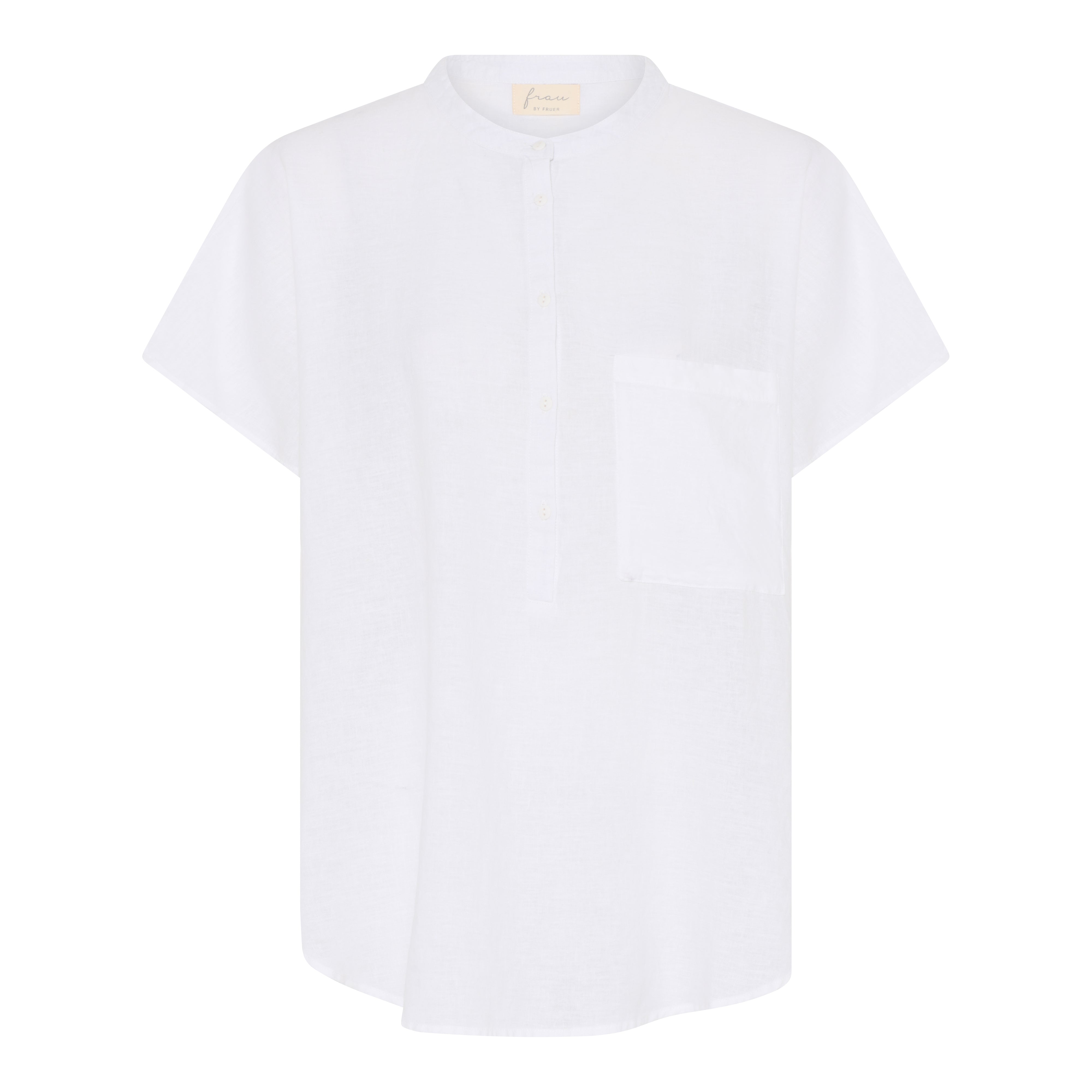 Frau linen Colombo ss top Bright white