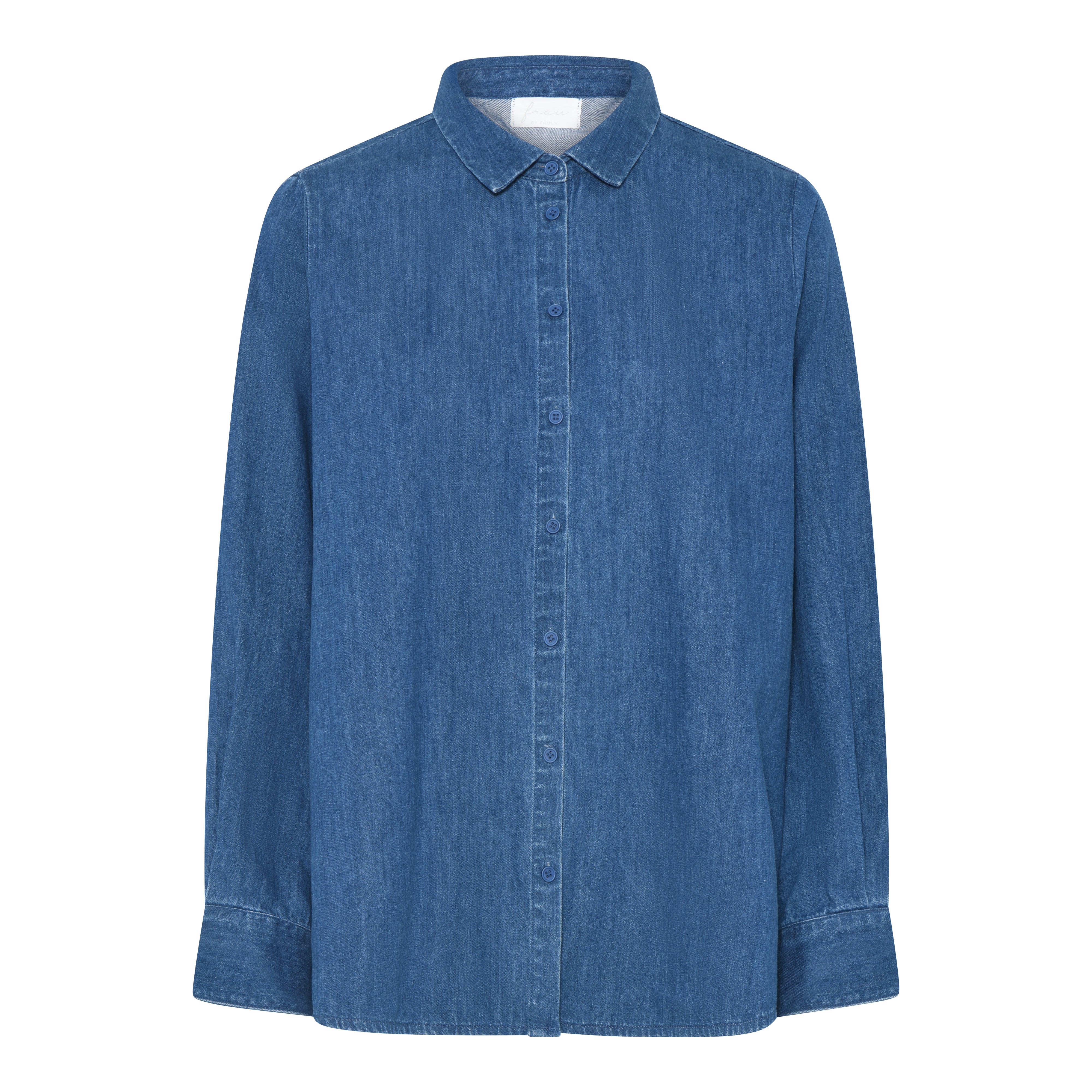 Frau Dhaka ls shirt Clear blue denim