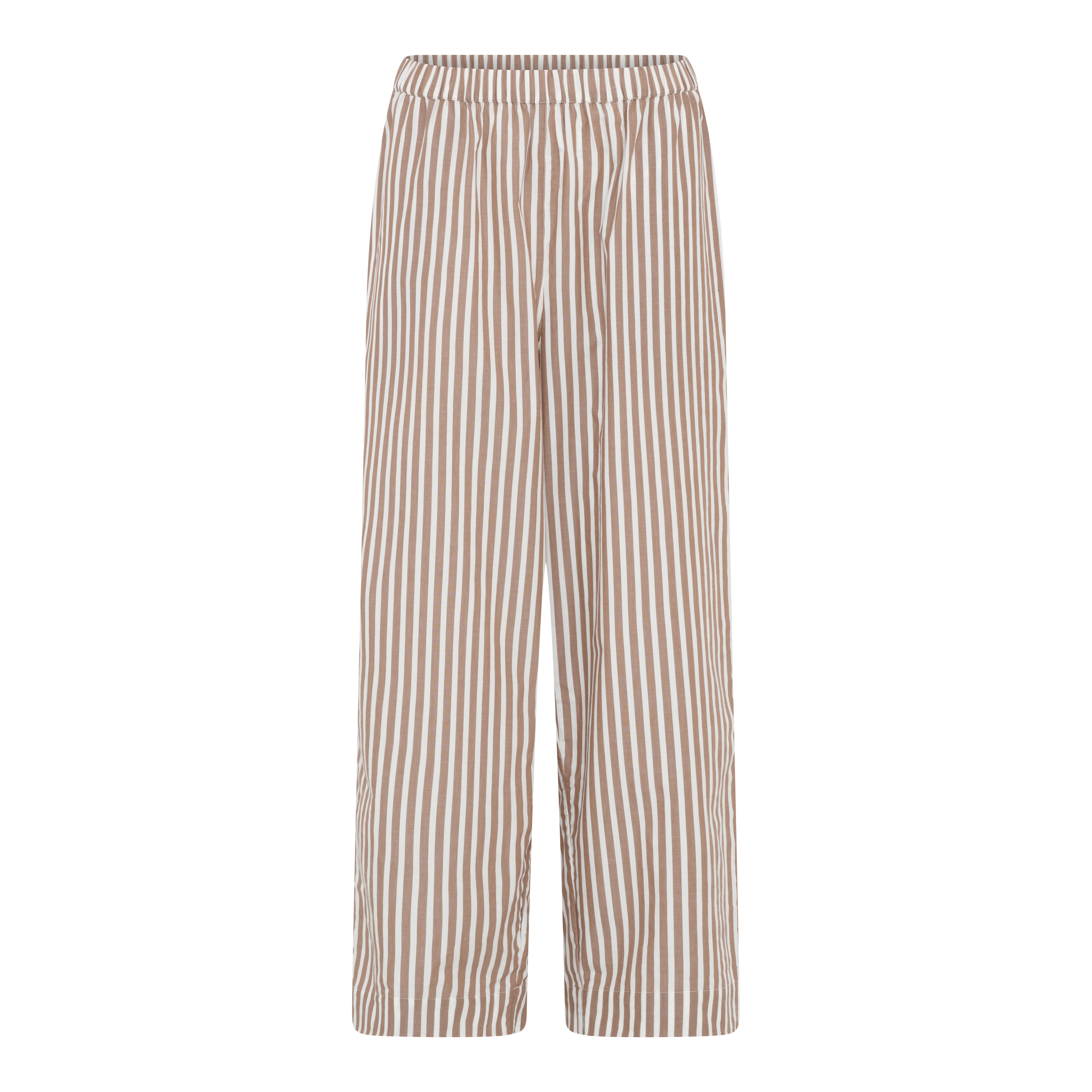 Frau Melbourne ankle pant BC Coffee wide stripe