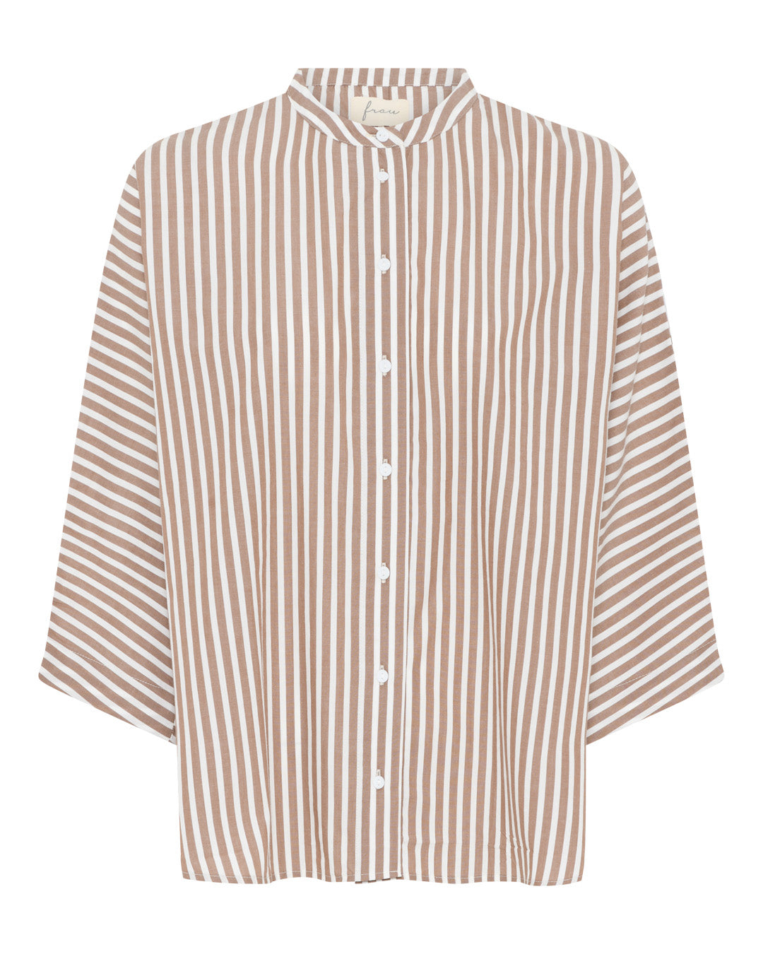 Frau seoul short shirt BC Coffee wide stripe
