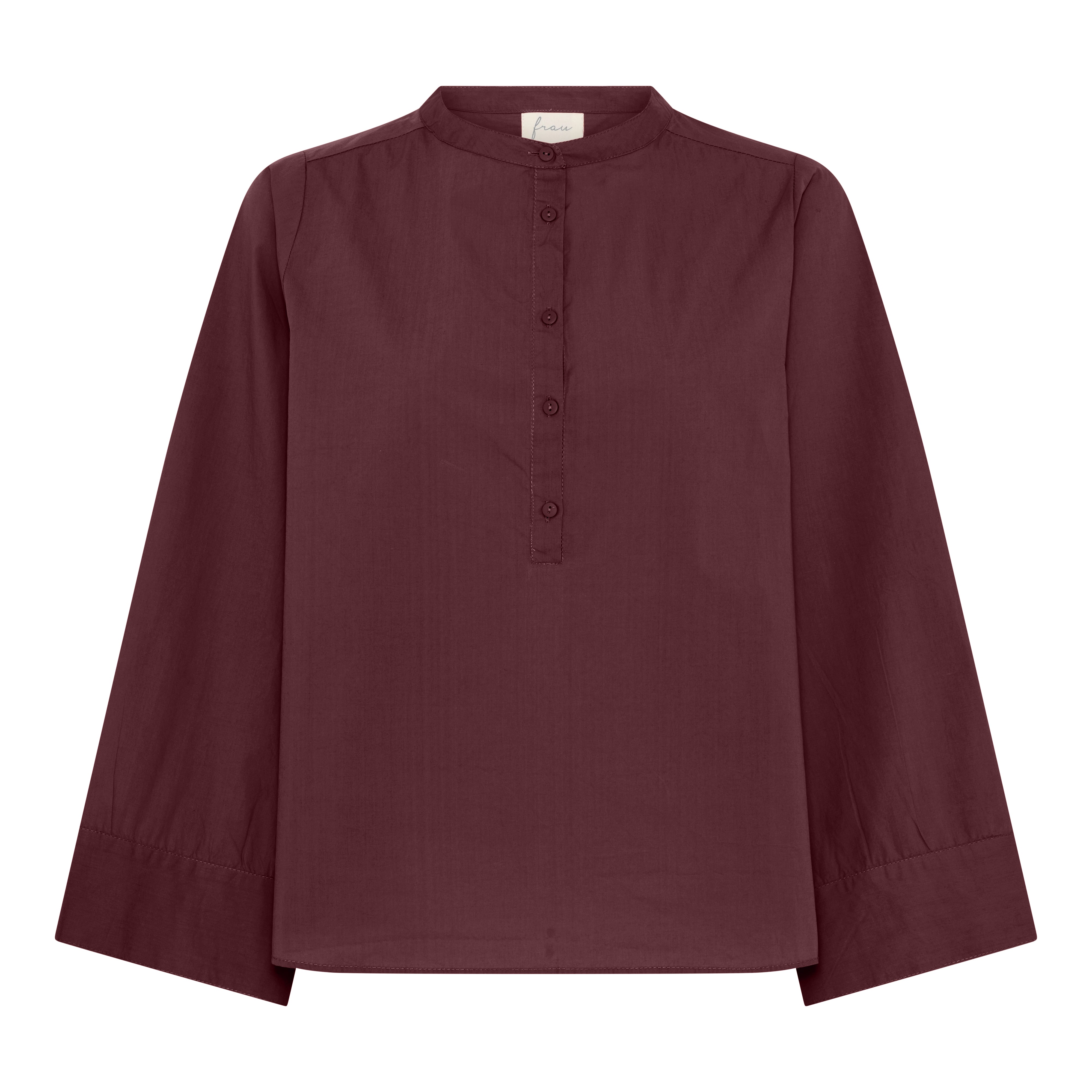 Frau Madrid wide sleeve shirt Red Mahogany