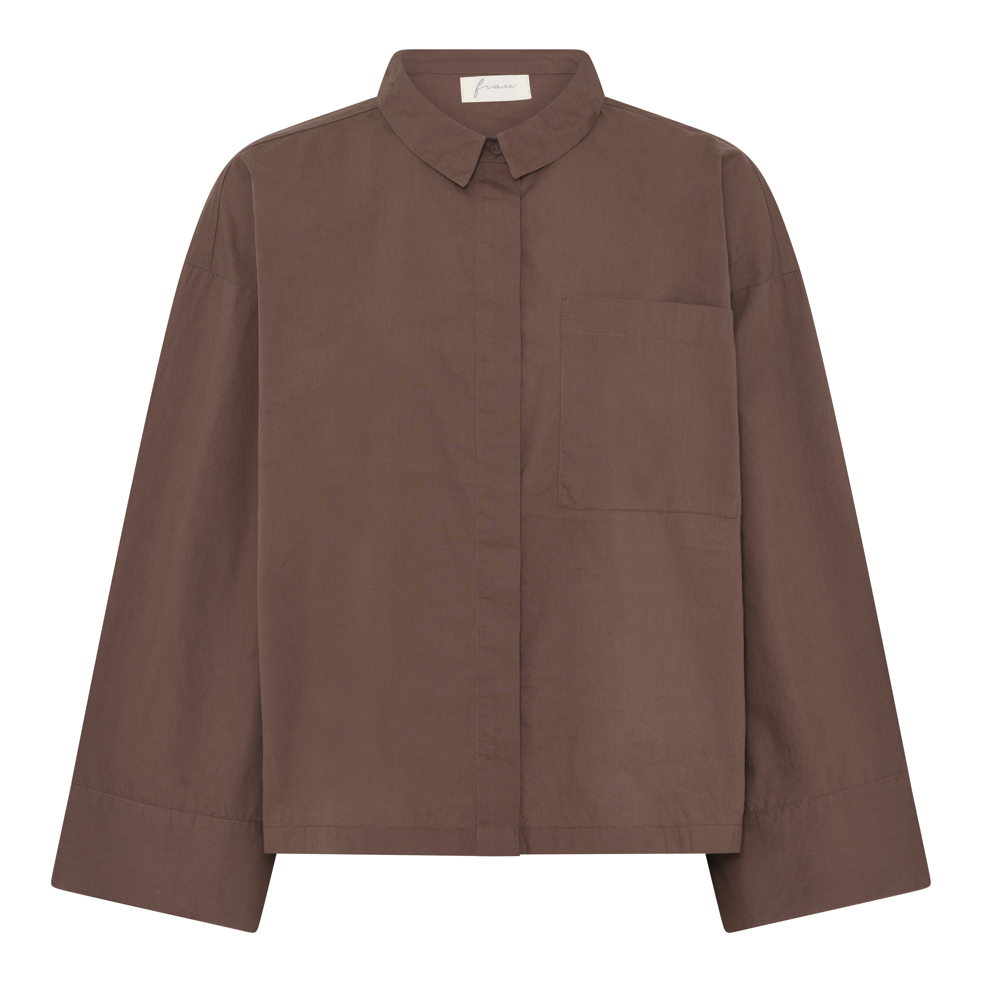 Frau Nice wide sleeve shirt Coffee quartz