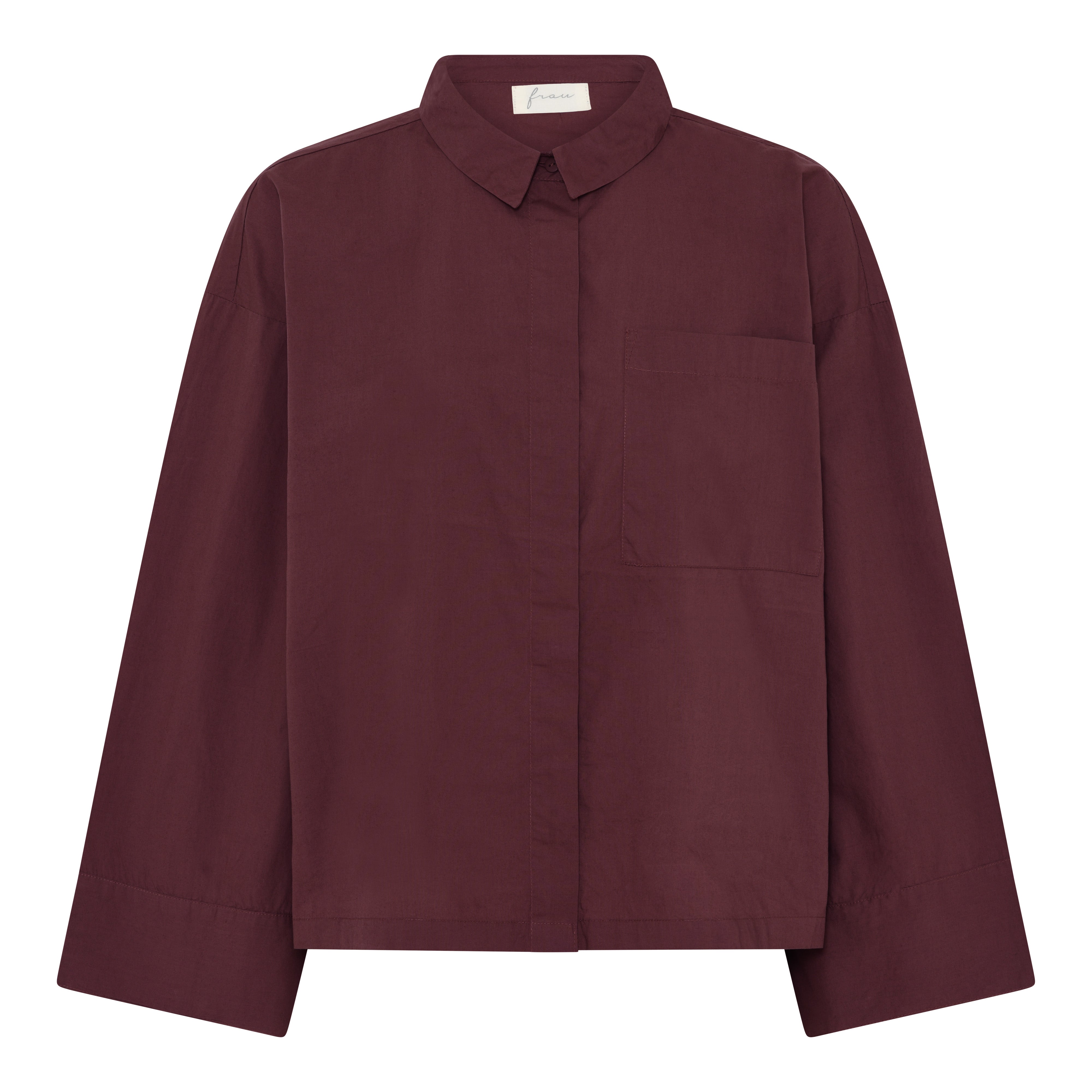 Frau Nice wide sleeve shirt Red Mahogany
