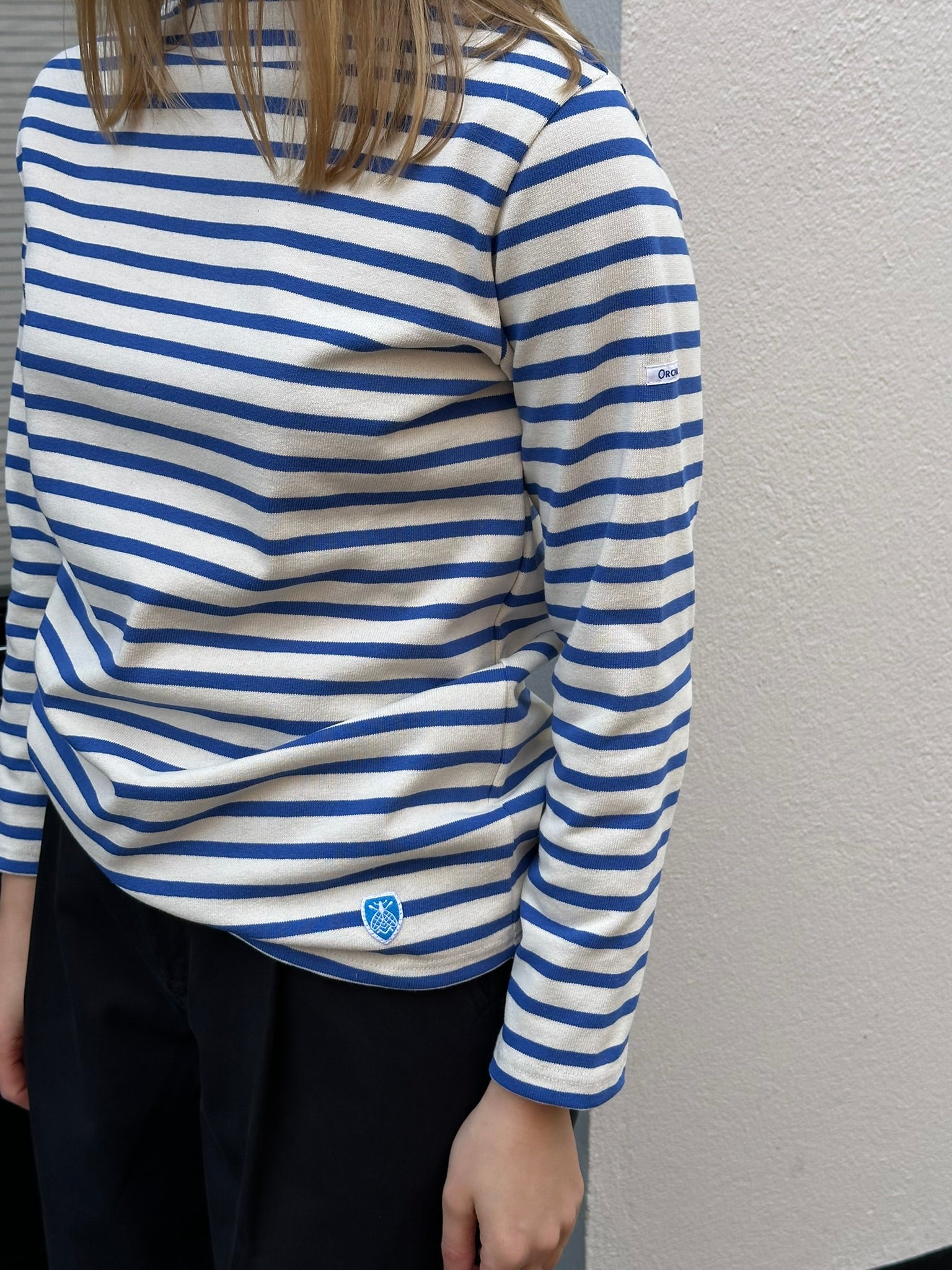 Orcival unisex bluse ecru/nautique