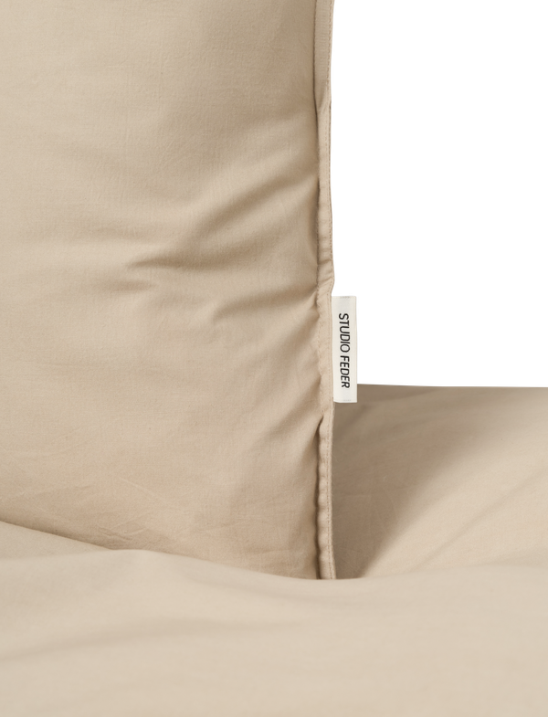 Studio Feder sengetøj voksen Percale Sand beige