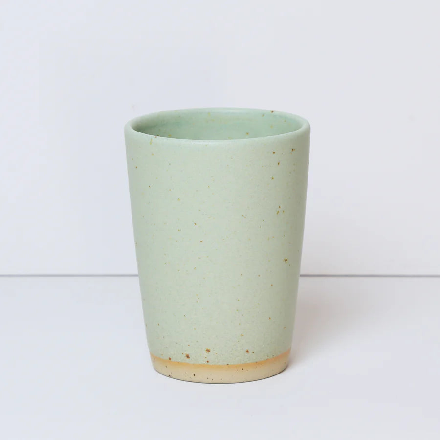 Bornholms Keramikfabrik tall cup spring green