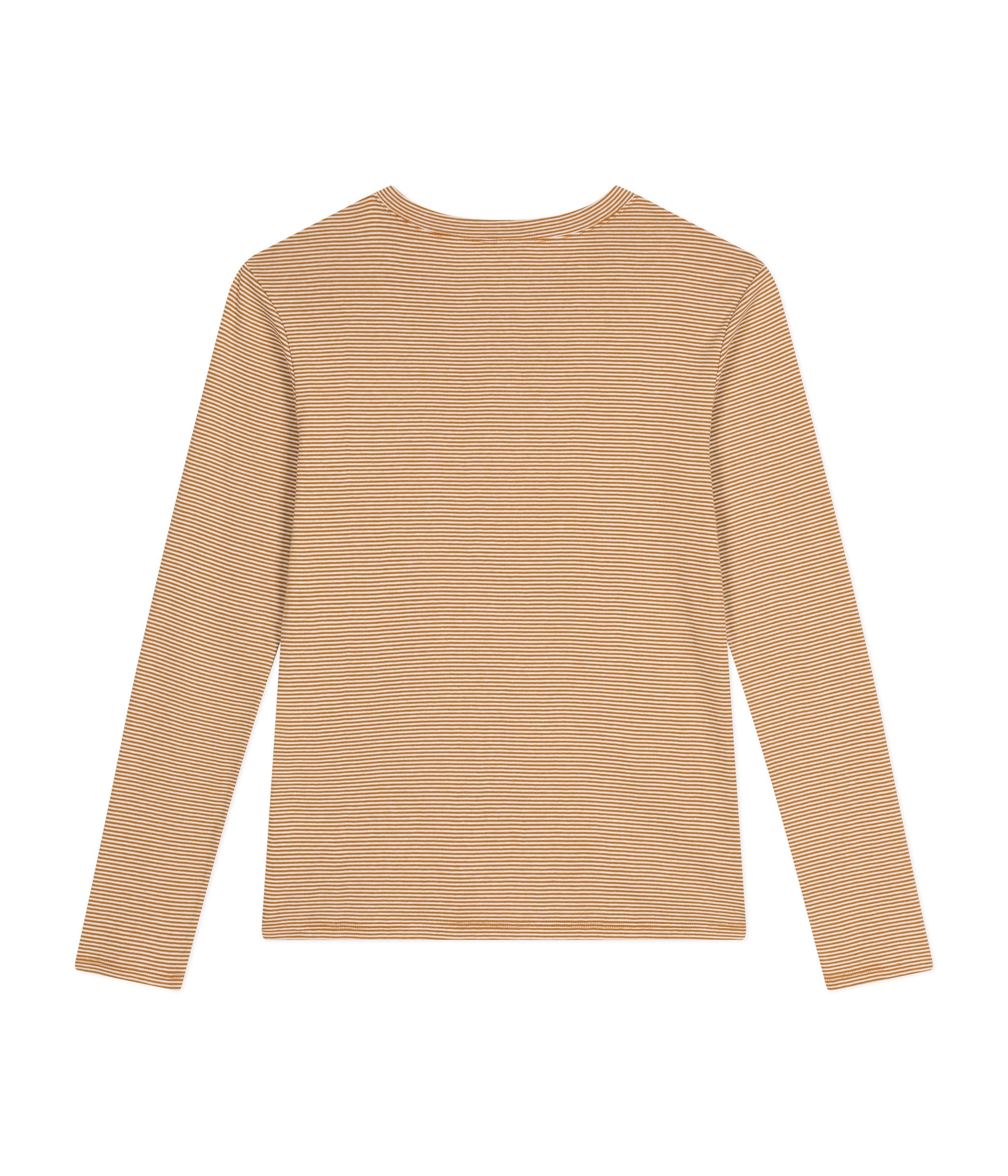 Petit Bateau LS tee smalstribet camel