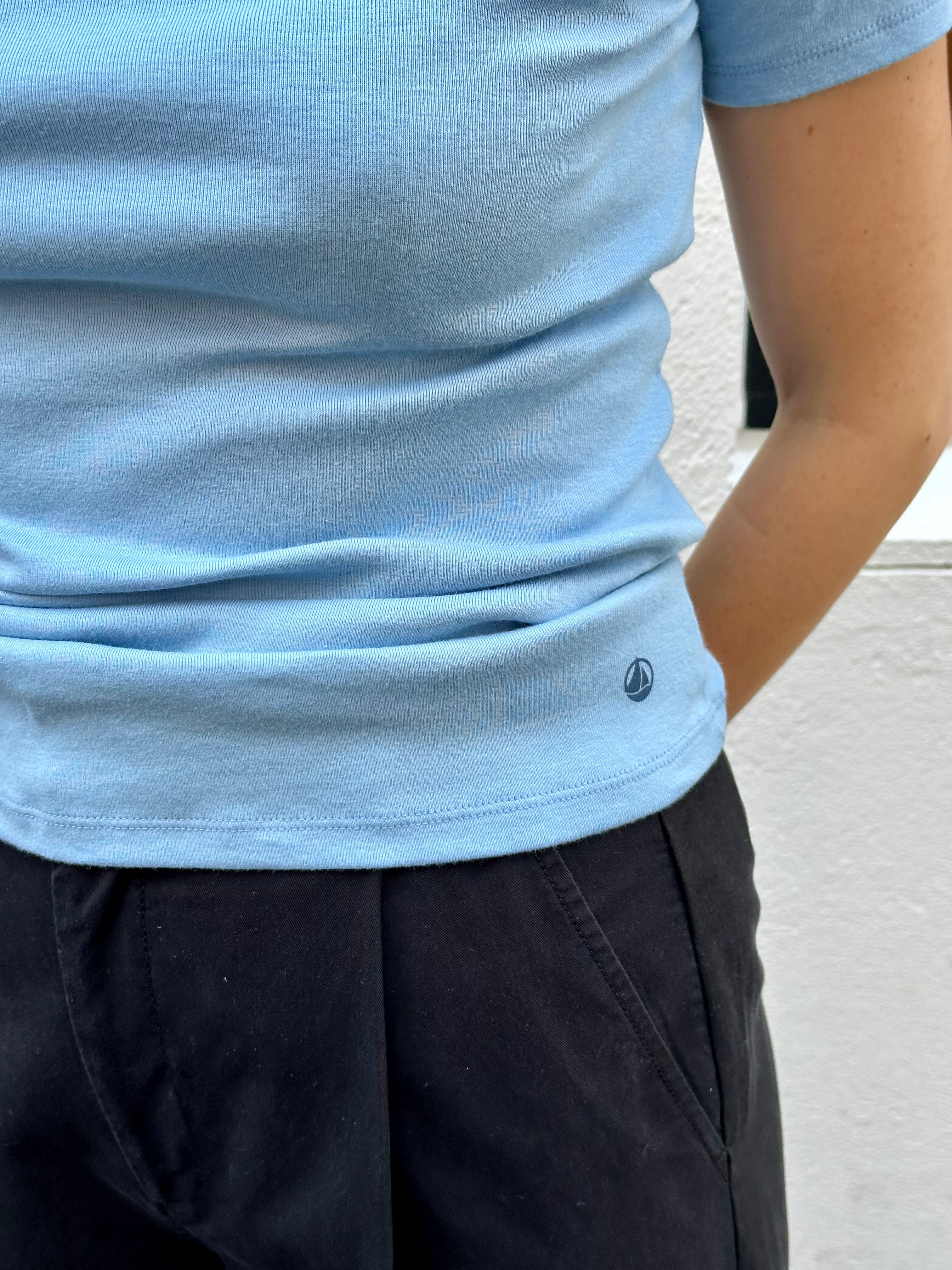 Petit Bateau SS tee Lys Blå