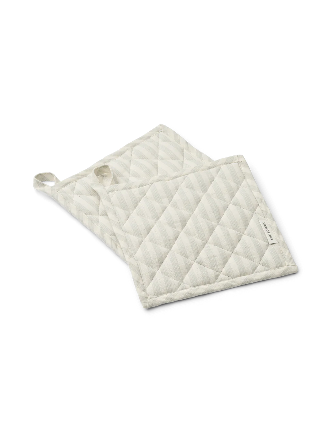 Studio Feder Ada Pot-holder 2-stk. Soft mint stripe