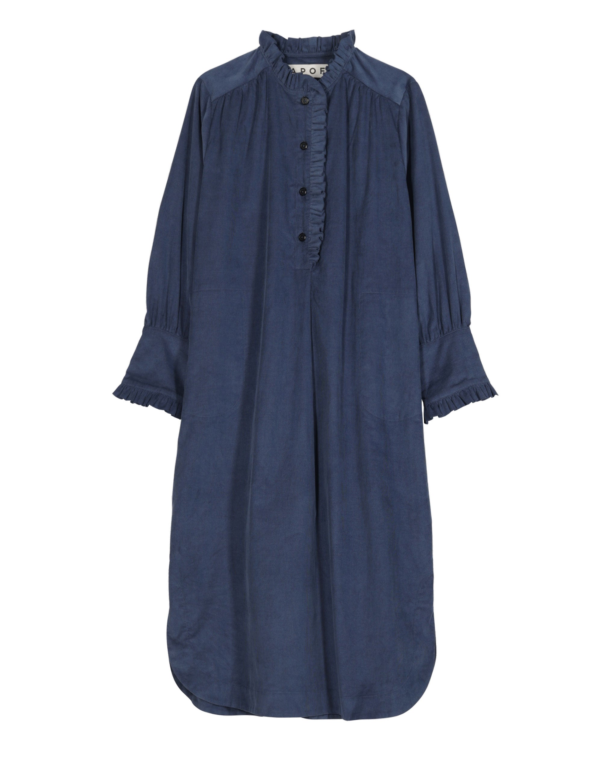 APOF Manda dress Paris Blue baby cord