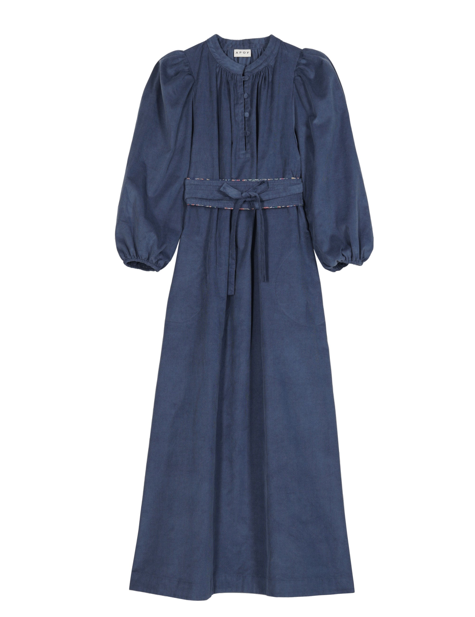 APOF New Maya dress Paris Blue babycord