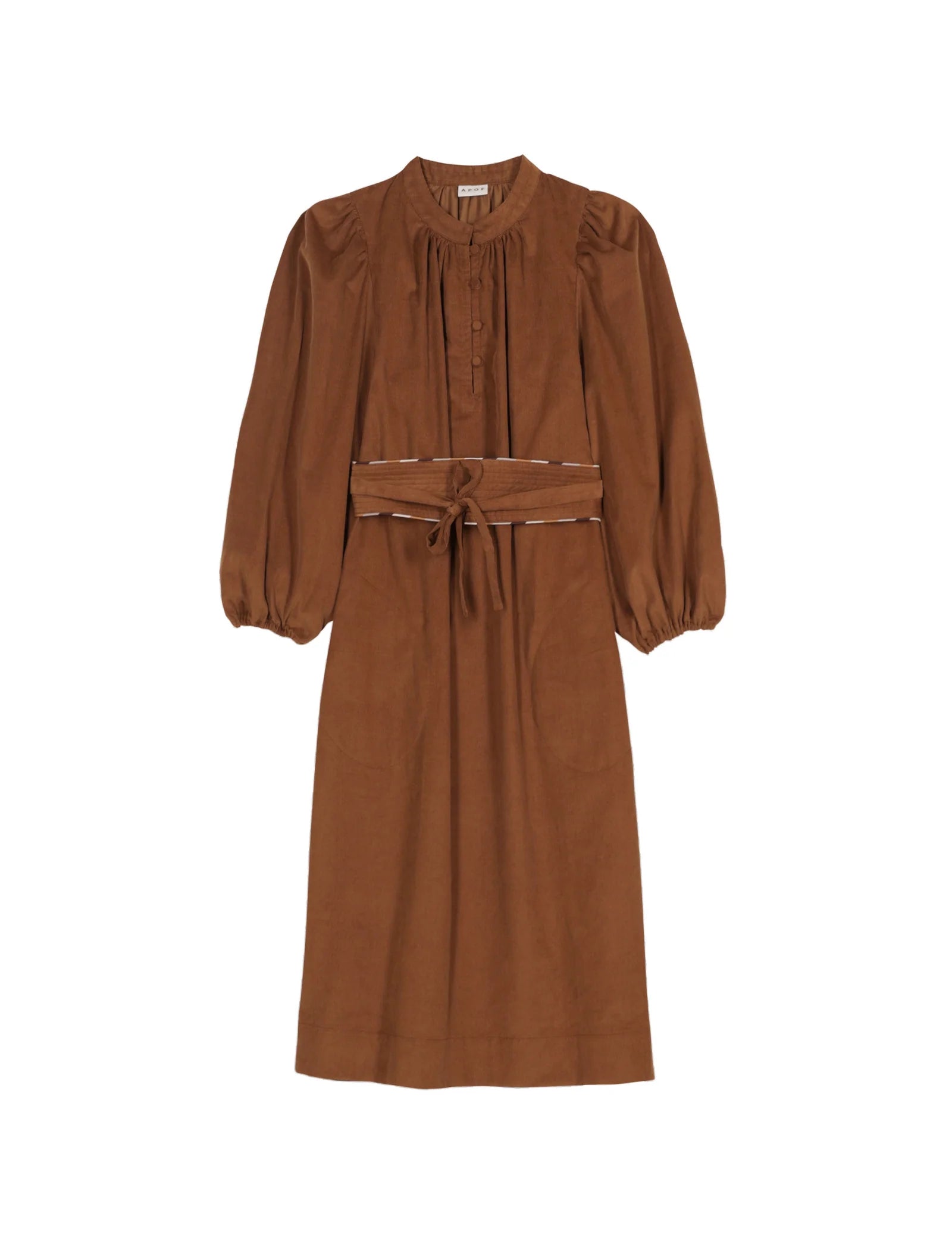 APOF New Madeline dress Cognac babycord