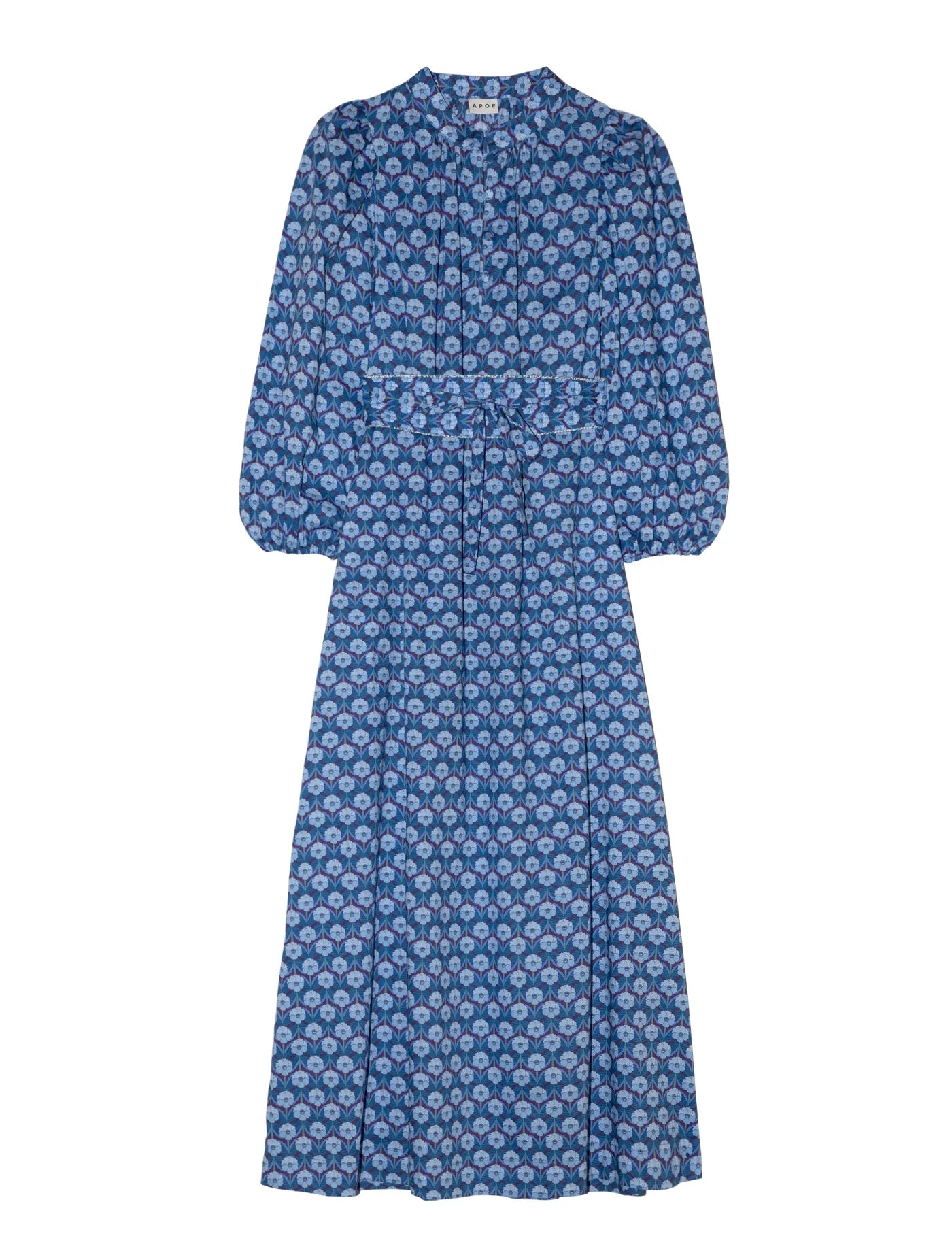 APOF Maya dress Chevron blue