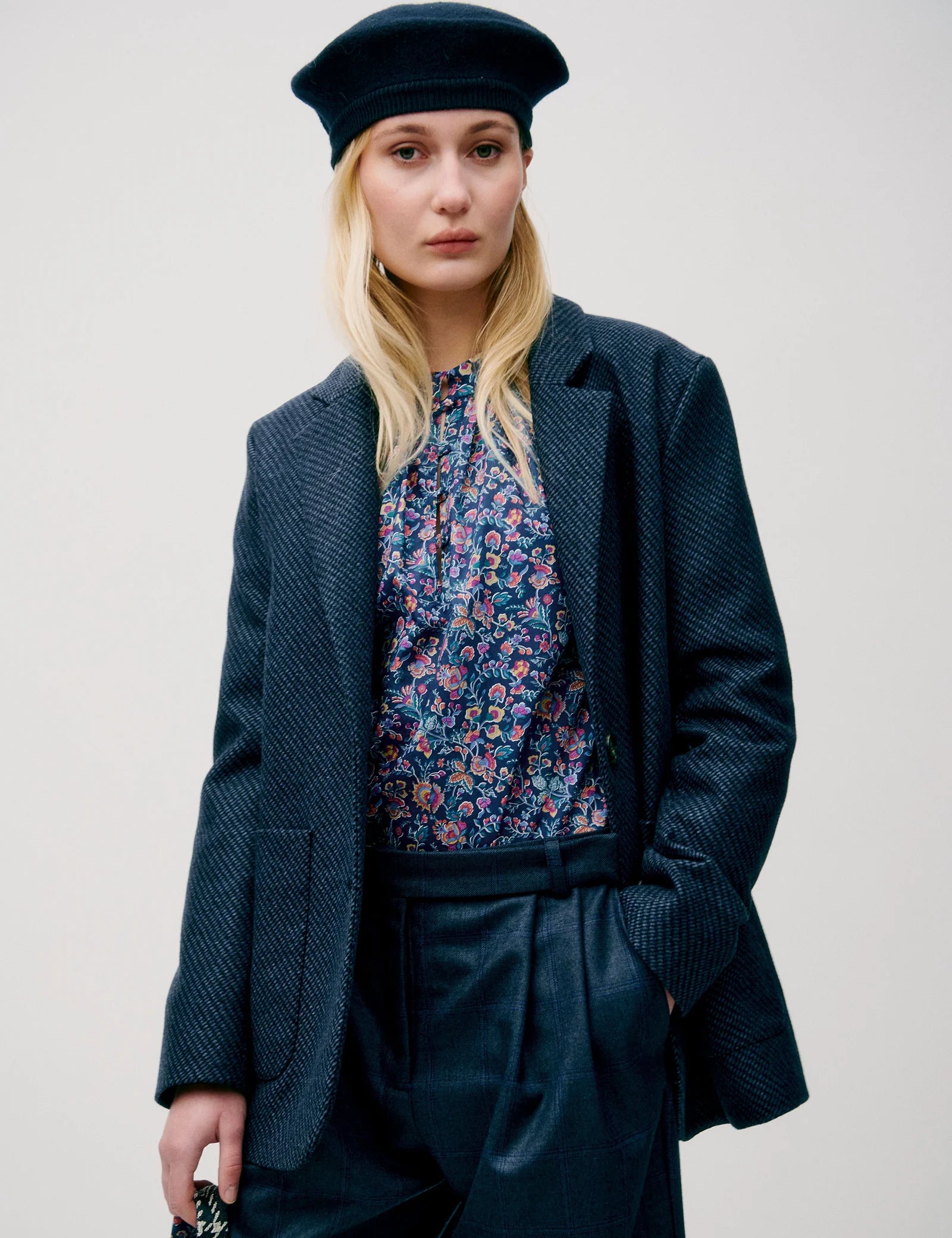 APOF Ragnhild jacket Tweed Blue