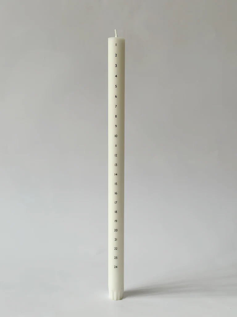 Åbenlys kalenderlys 2,2 cm med sorte tal