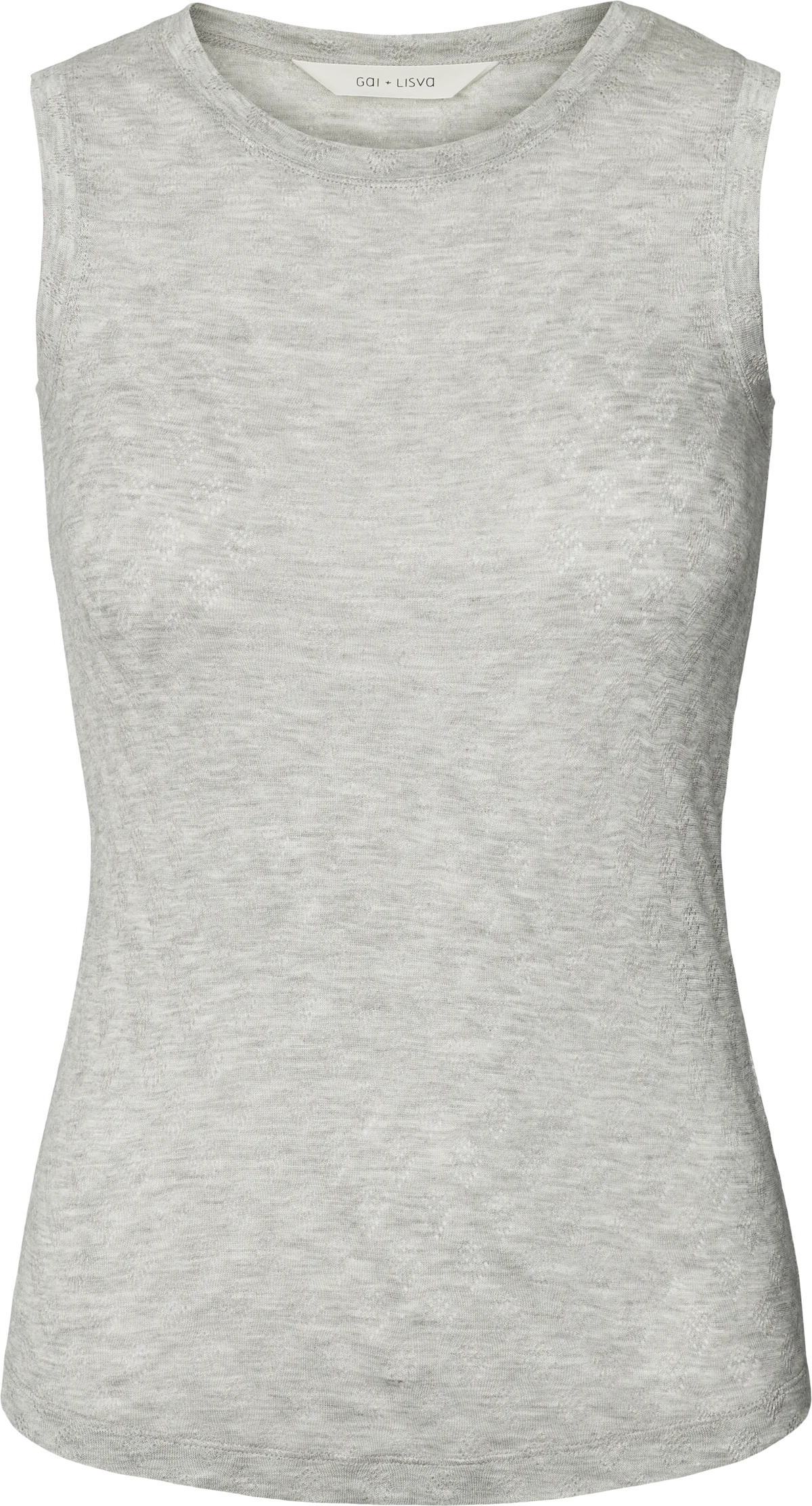 Gai+Lisva Alberte S'less silk top Light grey melange
