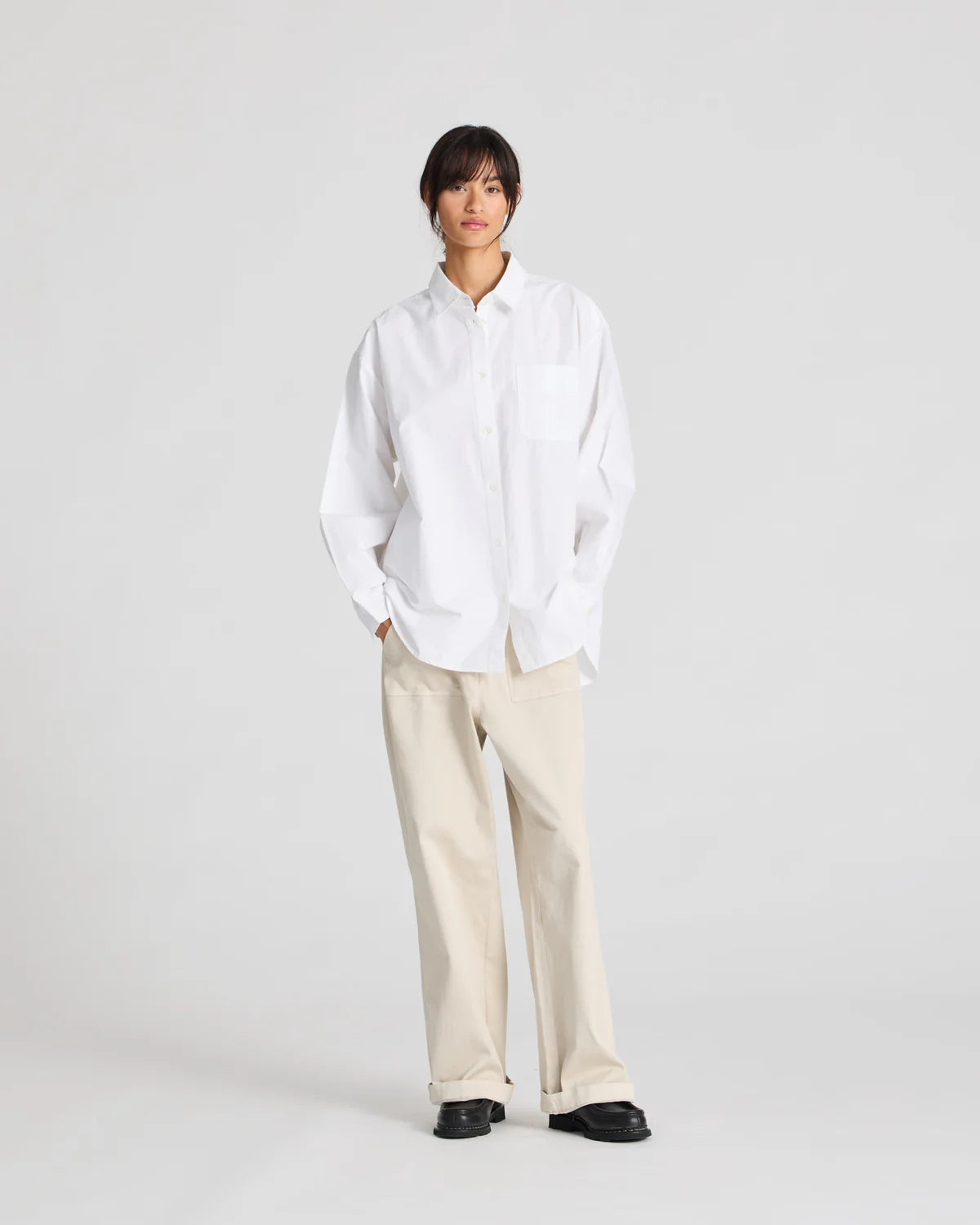 Gai+Lisva Astrid L/S shirt poplin white