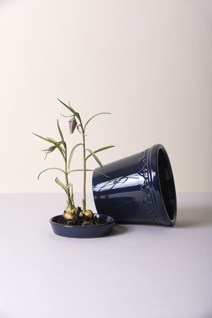 Bergs Københavner glazed Sapphire blue 25 cm