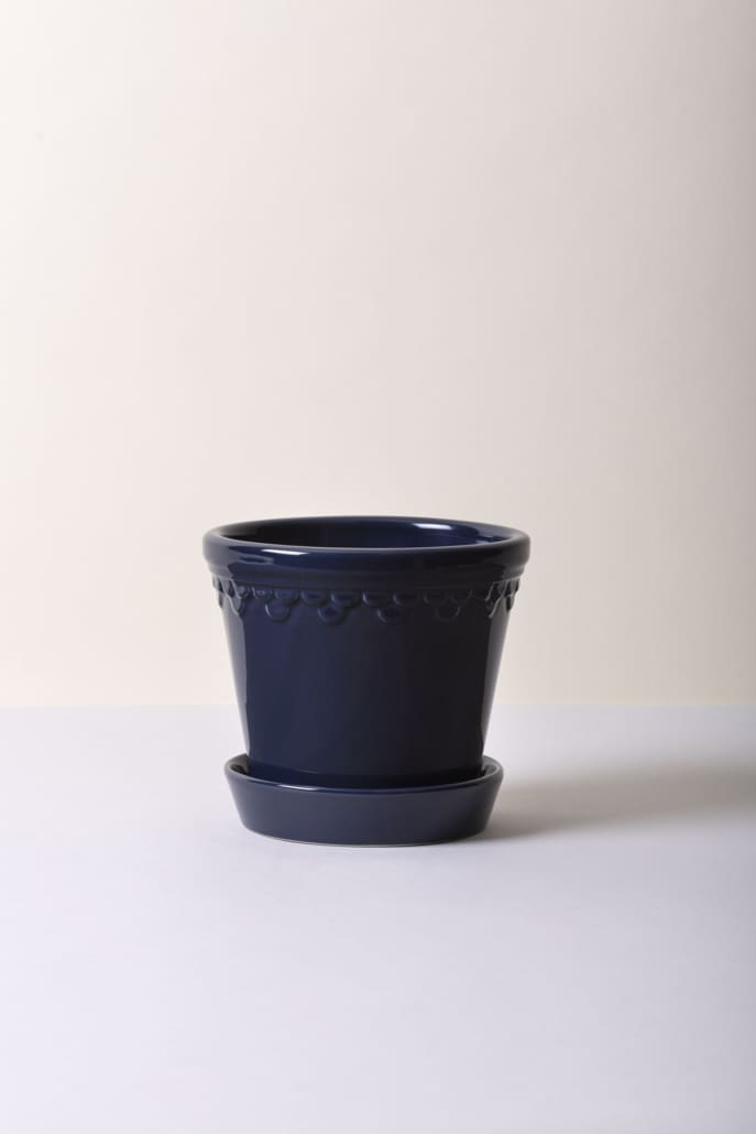 Bergs Københavner glazed Sapphire blue 10 cm