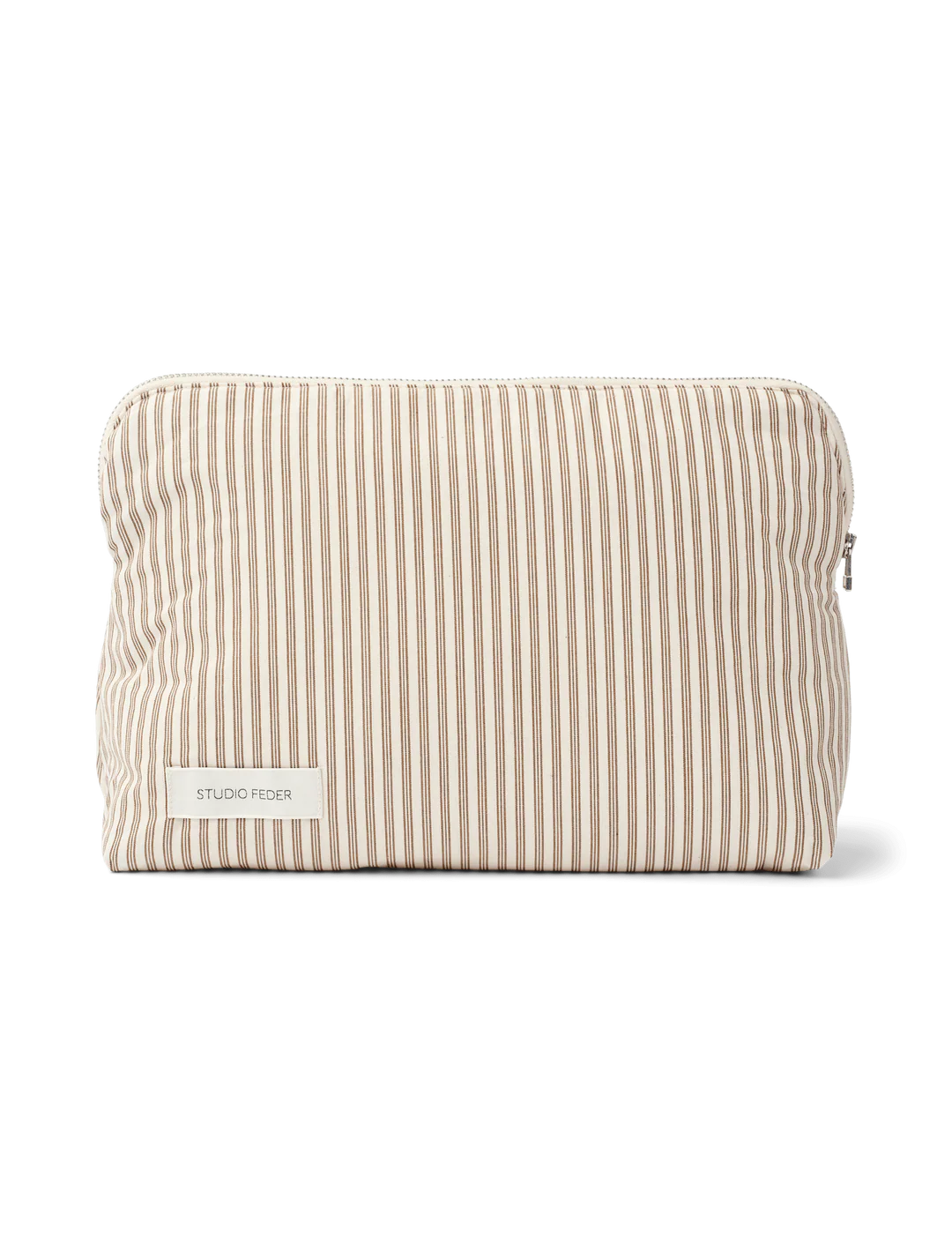 Studio Feder Celia mini toilettaske brown beach stripe