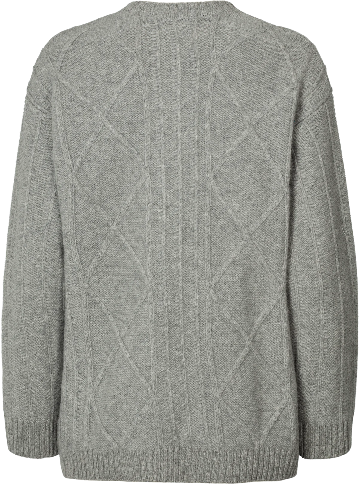 Gai+Lisva Clara lambswool cardigan grey melange