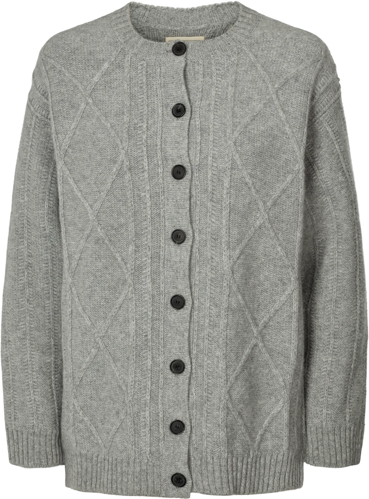 Gai+Lisva Clara lambswool cardigan grey melange