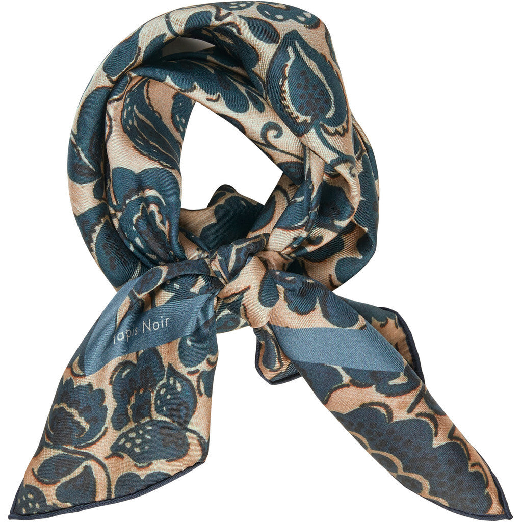 Tapis Noir classical Blue Flower scarf