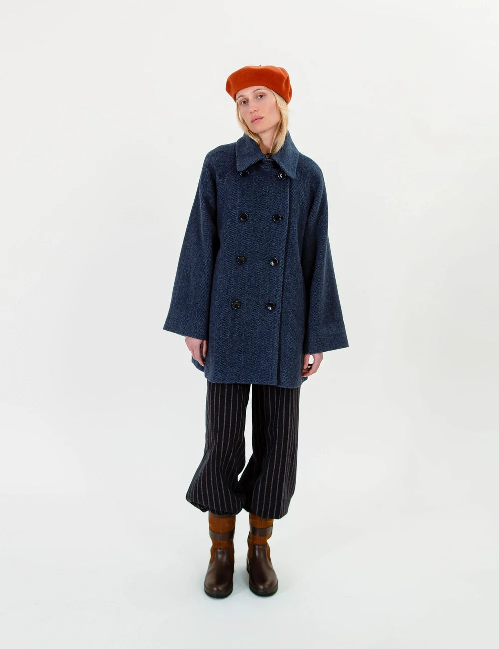 APOF Drew jacket Herringbone blue