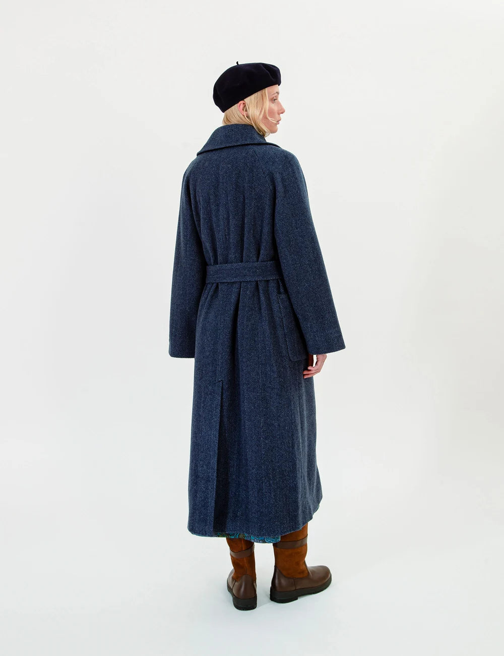 APOF Dyveke coat Herringbone blue