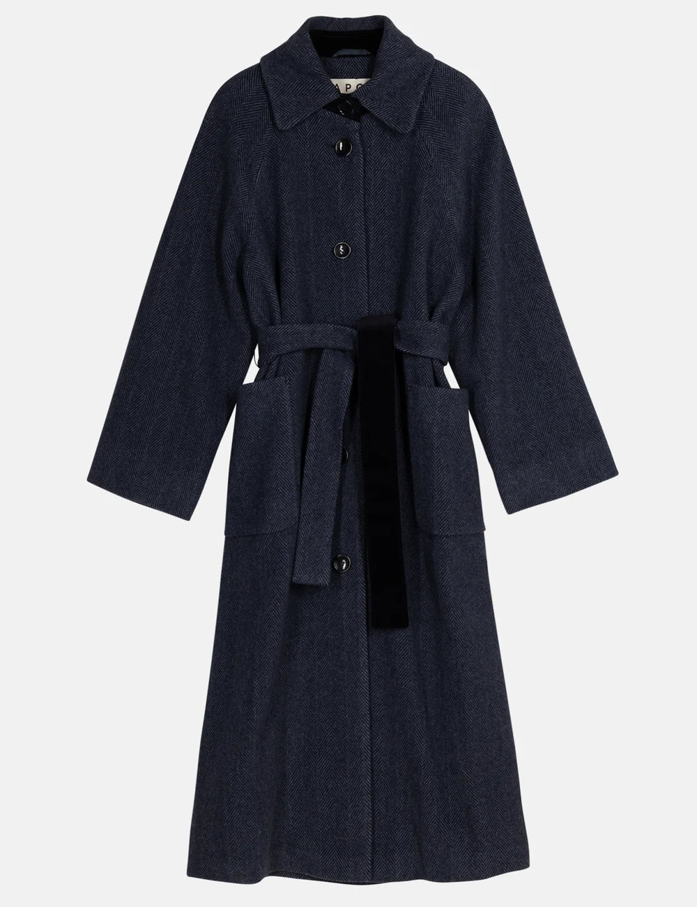 APOF Dyveke coat Herringbone blue