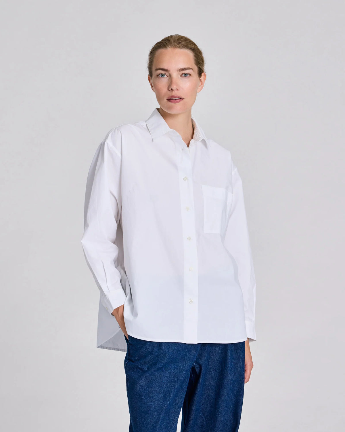 Gai+Lisva Eva LS poplin shirt Hvid