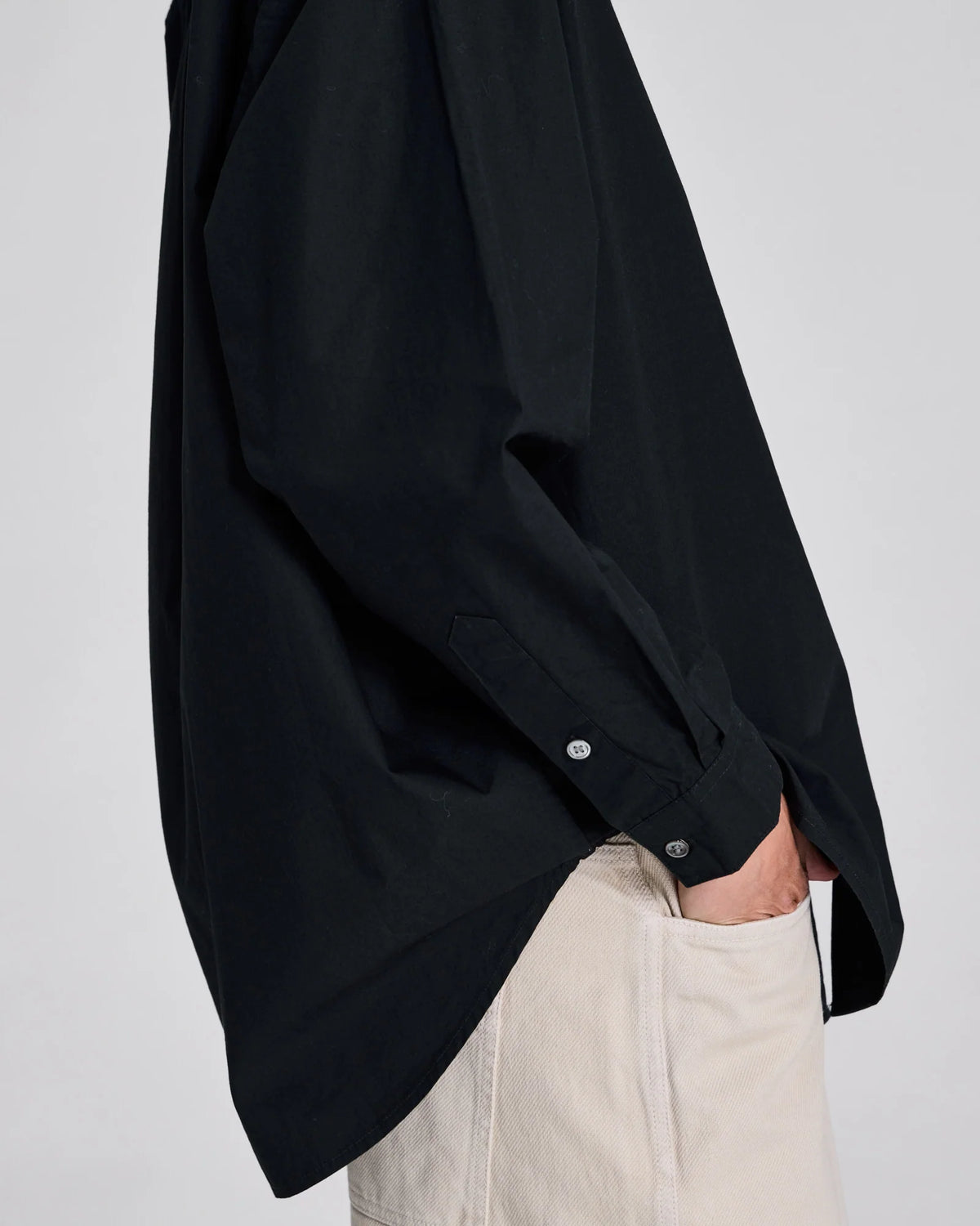 Gai+Lisva Eva LS poplin shirt Stretc Limo Black