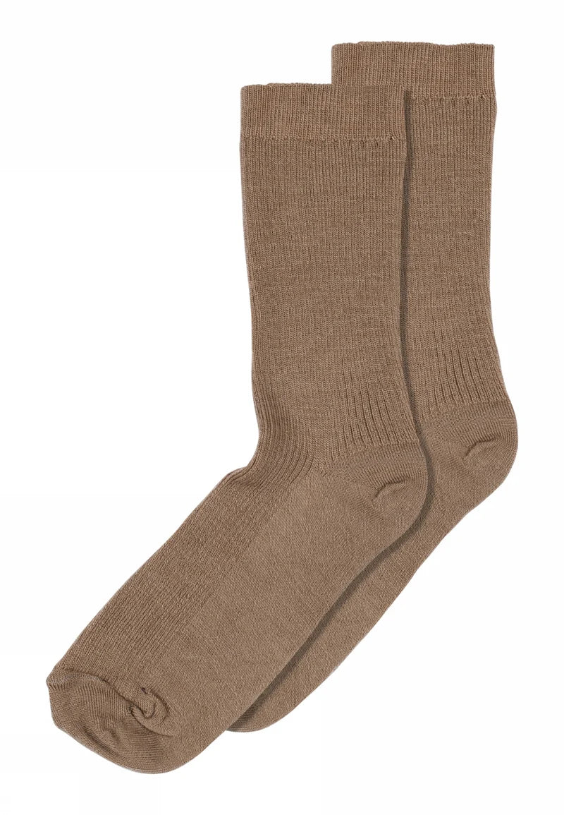 MP Fine wool rib socks coca mocha 67