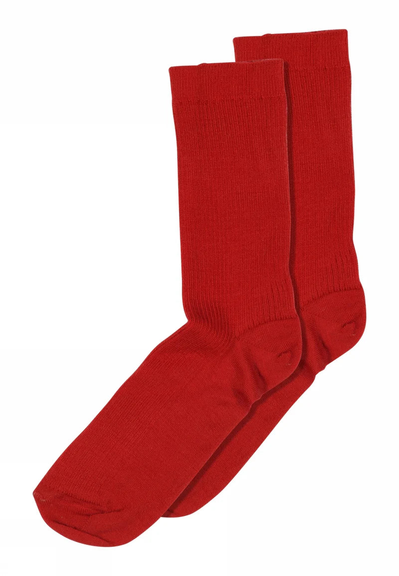 MP Fine wool rib socks tomato 1315