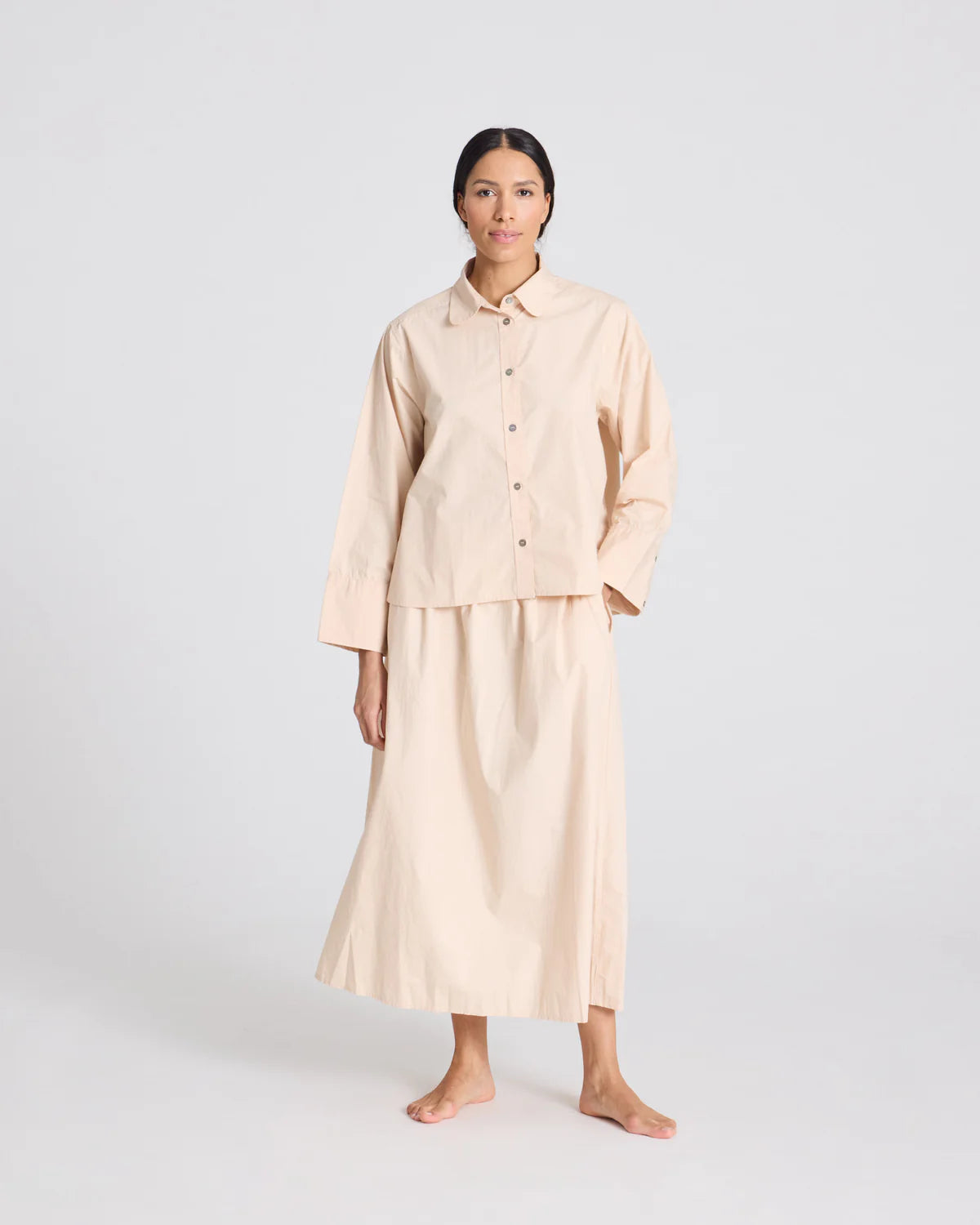 Gai+Lisva Flora shirt poplin Smoke gray