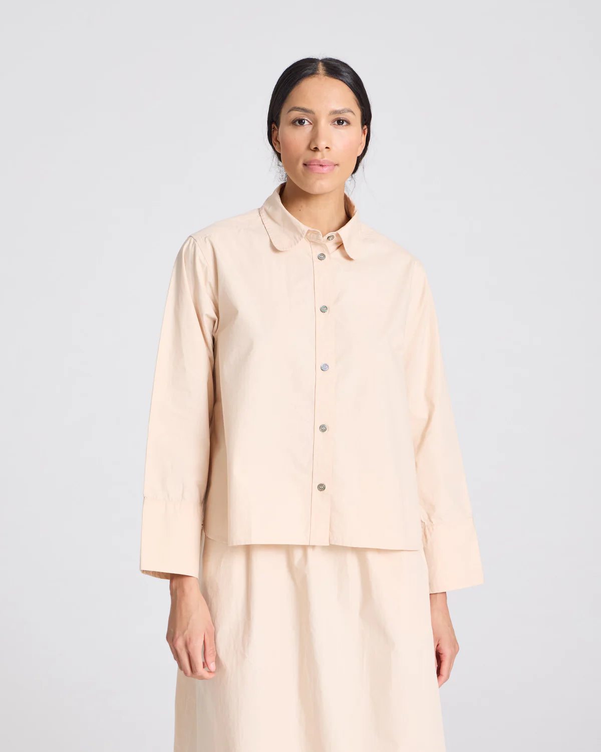 Gai+Lisva Flora shirt poplin Smoke gray