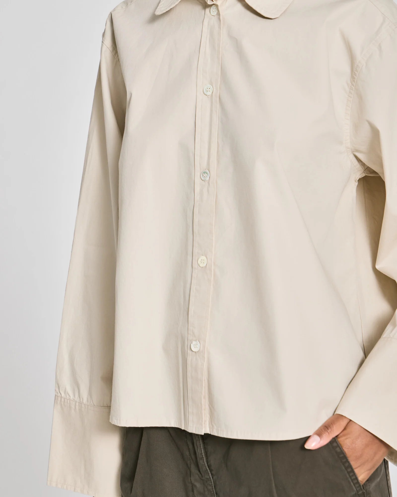 Gai+Lisva Flora shirt poplin Ancient Grey