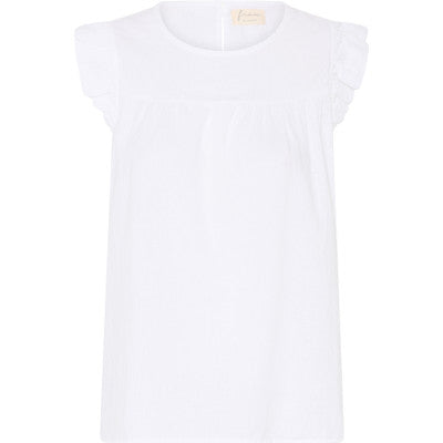 Frau Stockholm linen top Bright white