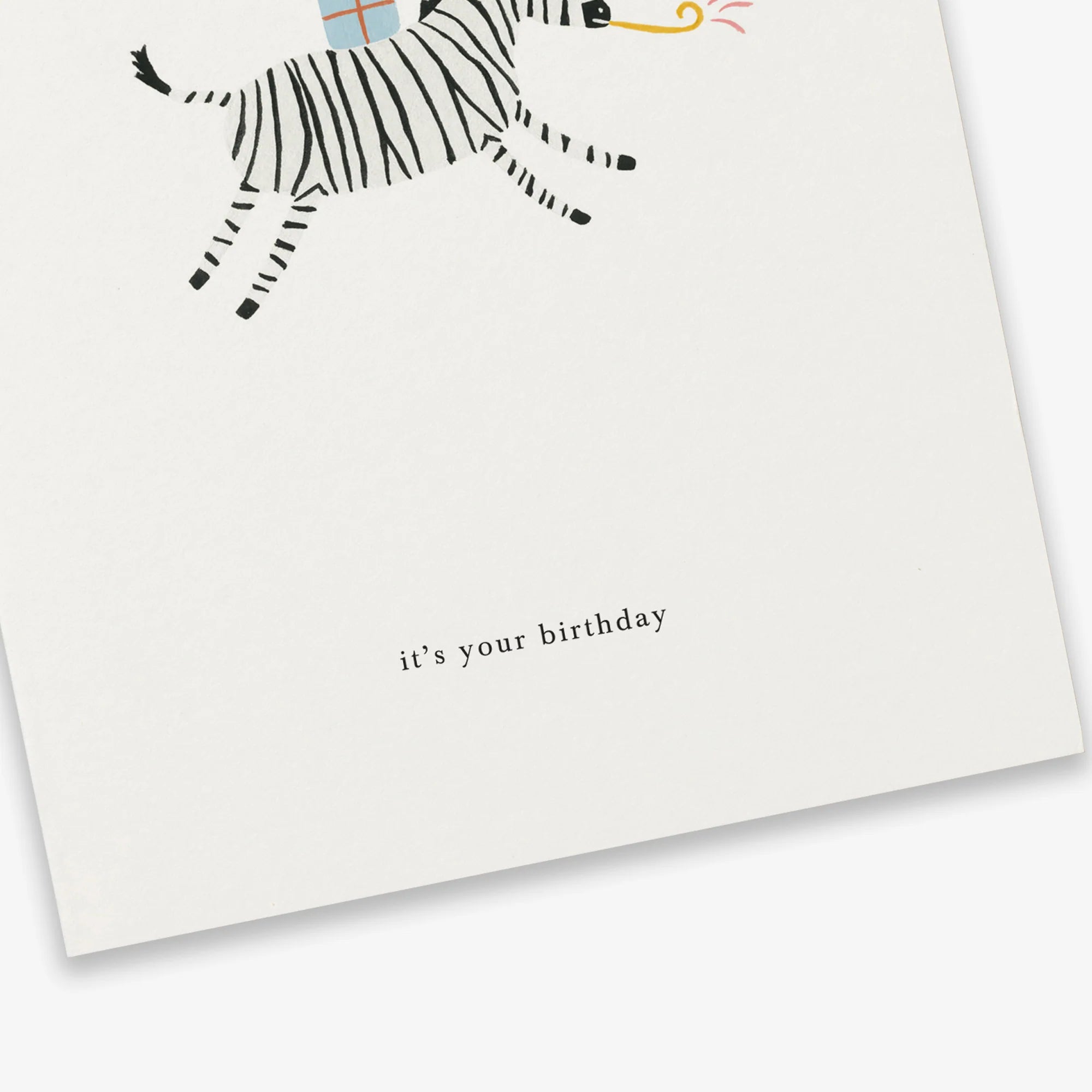 Kartotek kort birthday zebra