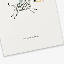 Indlæs billede til gallerivisning Kartotek kort birthday zebra
