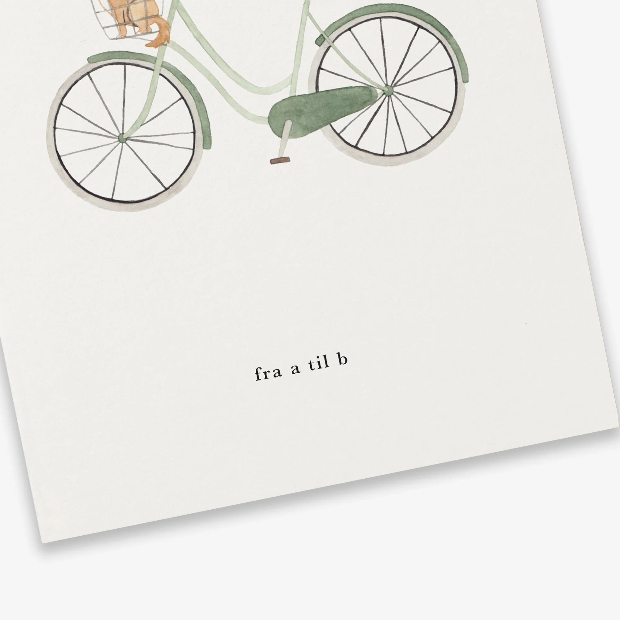 Kartotek kort cykel fra A til B